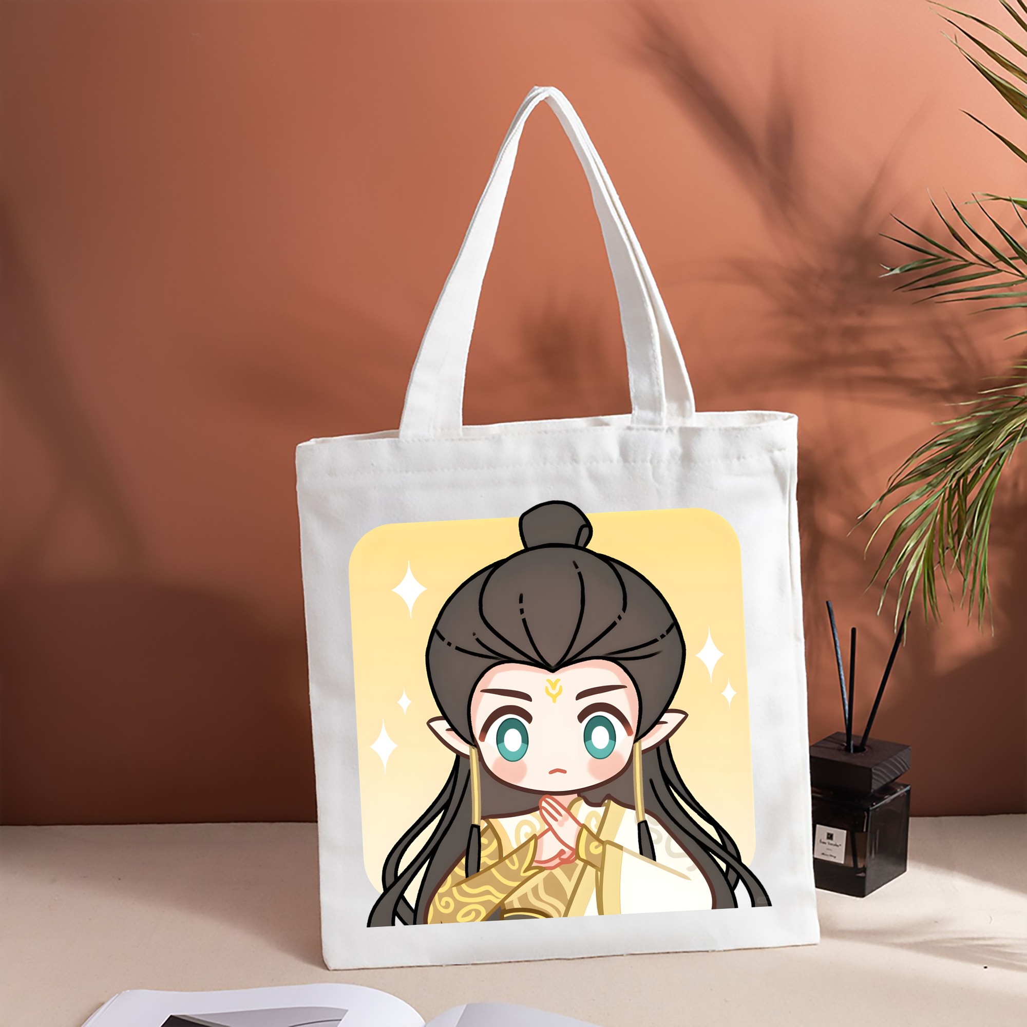 Ne Zha 2 ナタ 魔童の大暴れ 縦型キャンバス生地手提げバッグ　トートバッグ
