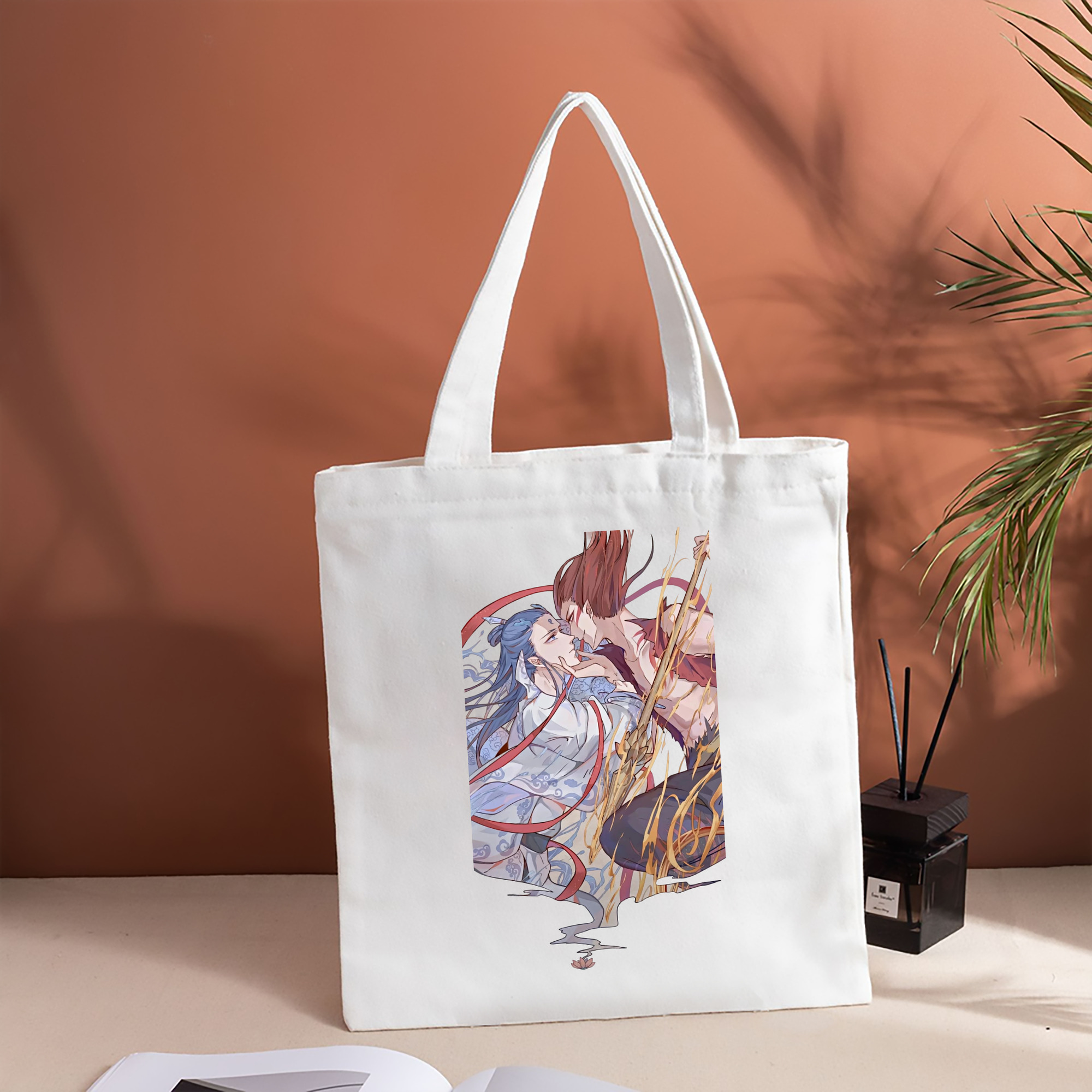 Ne Zha 2 ナタ 魔童の大暴れ 縦型キャンバス生地手提げバッグ　トートバッグ