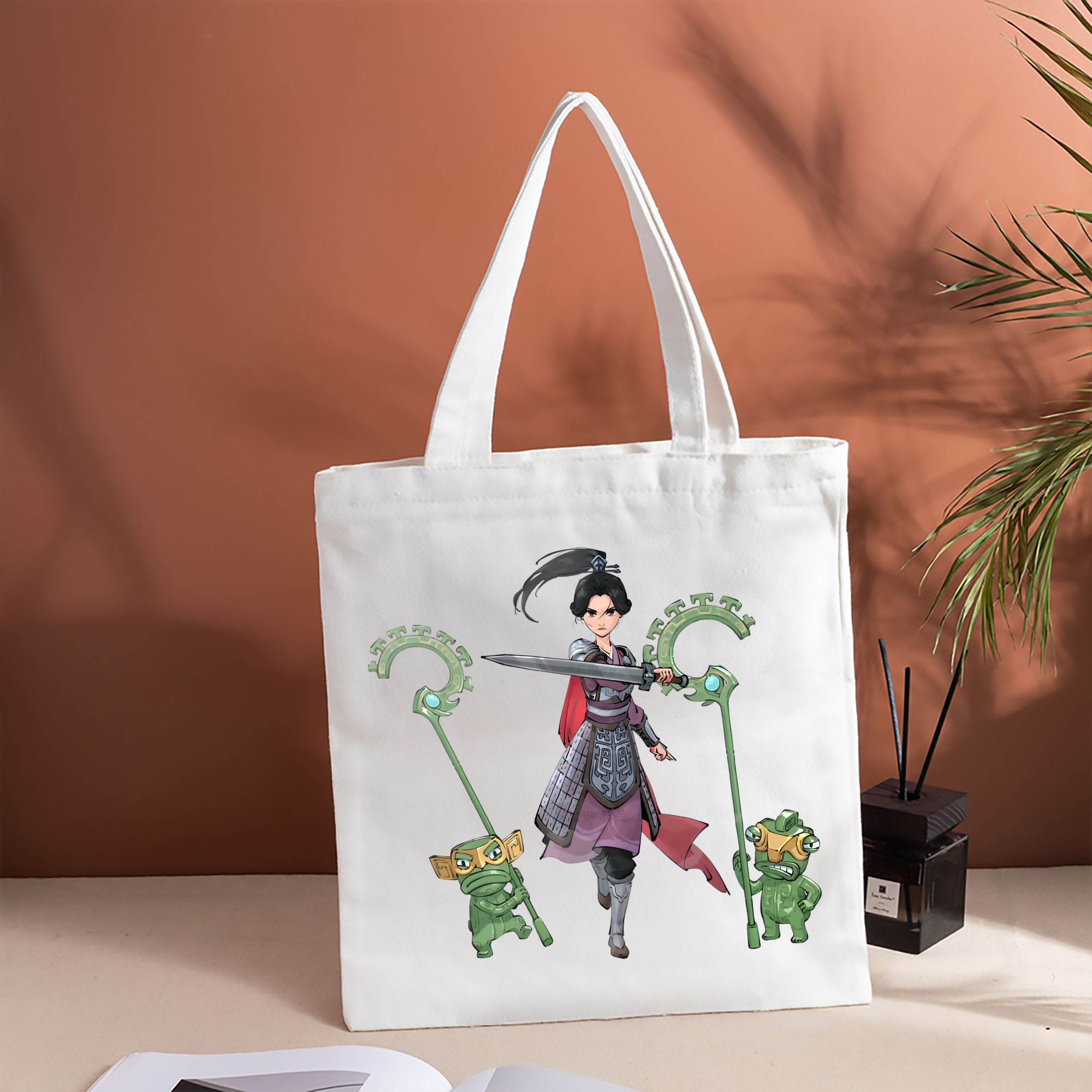 Ne Zha 2 ナタ 魔童の大暴れ 縦型キャンバス生地手提げバッグ　トートバッグ