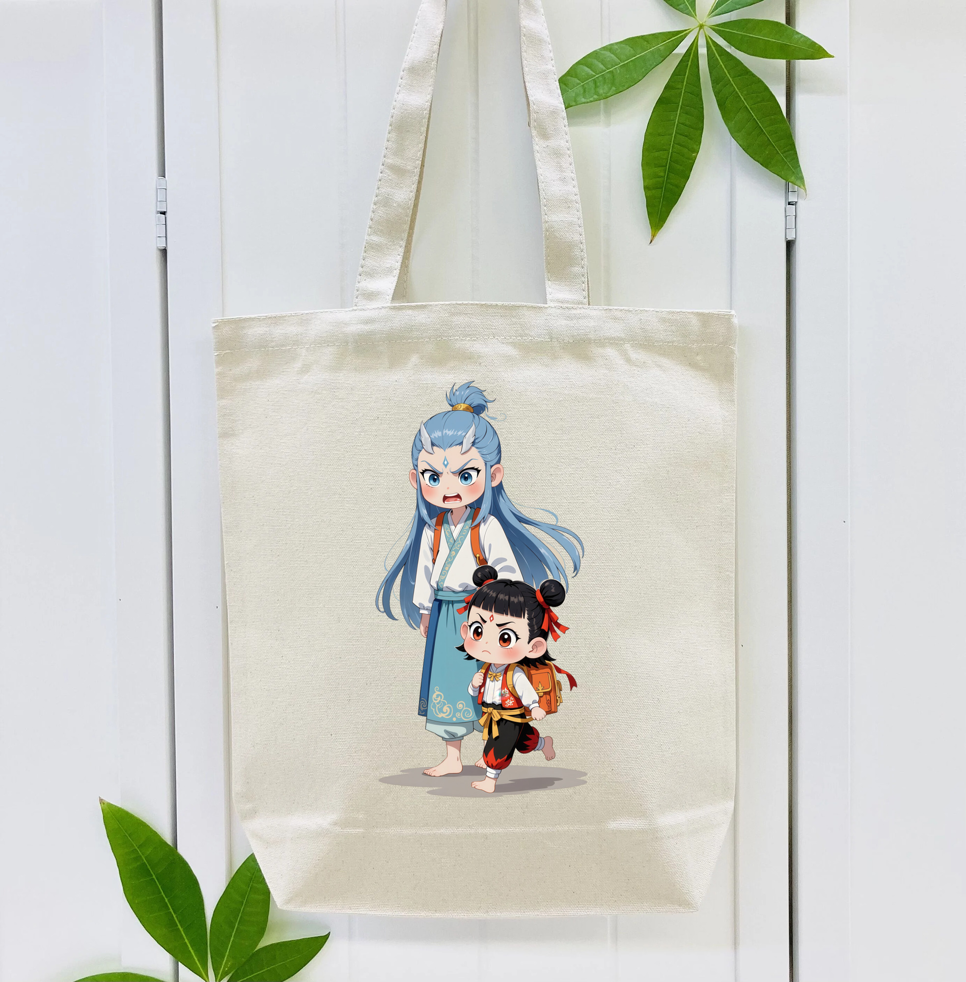 Ne Zha 2 ナタ 魔童の大暴れ 縦型キャンバス生地手提げバッグ　トートバッグ