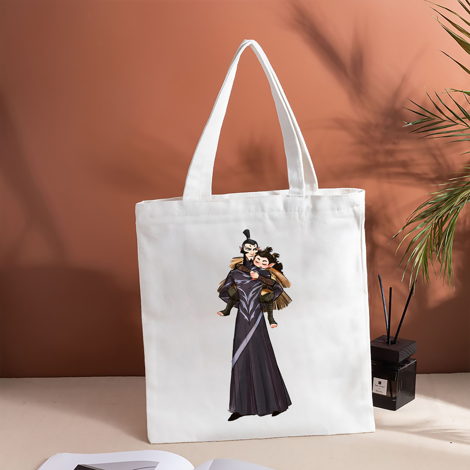 Ne Zha 2 ナタ 魔童の大暴れ 縦型キャンバス生地手提げバッグ　トートバッグ