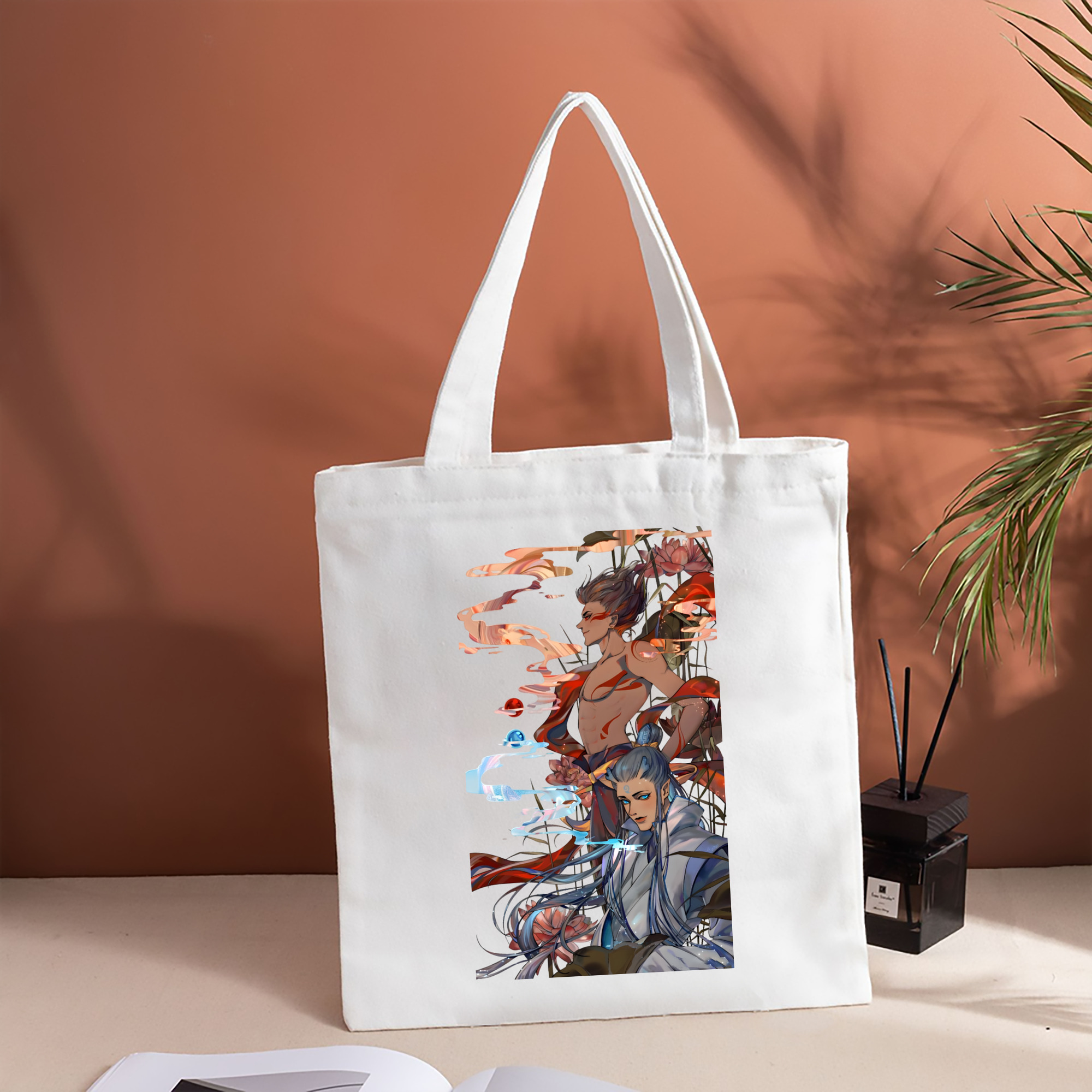 Ne Zha 2 ナタ 魔童の大暴れ 縦型キャンバス生地手提げバッグ　トートバッグ