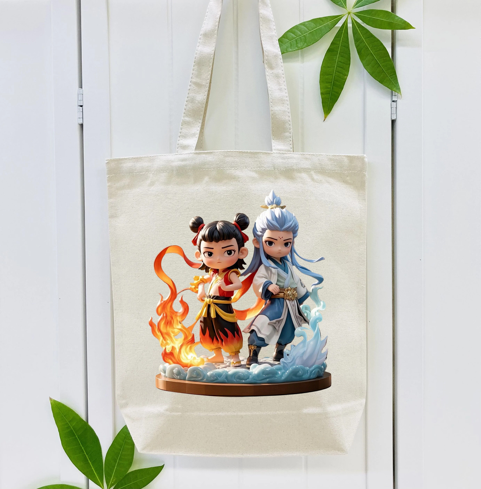 Ne Zha 2 ナタ 魔童の大暴れ 縦型キャンバス生地手提げバッグ　トートバッグ