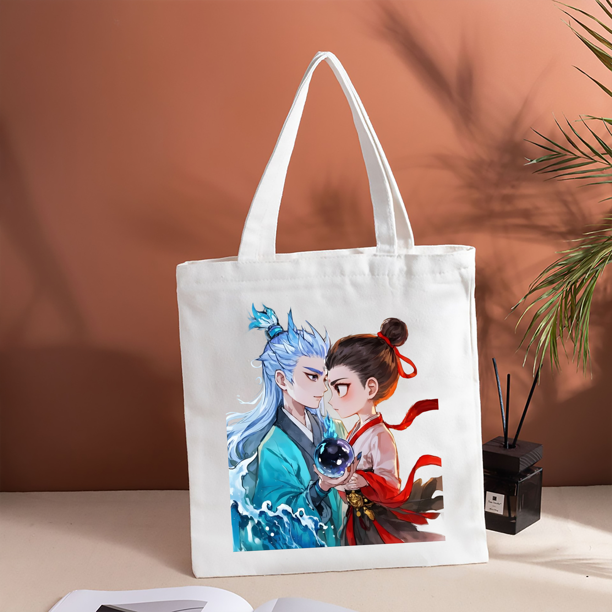 Ne Zha 2 ナタ 魔童の大暴れ 縦型キャンバス生地手提げバッグ　トートバッグ