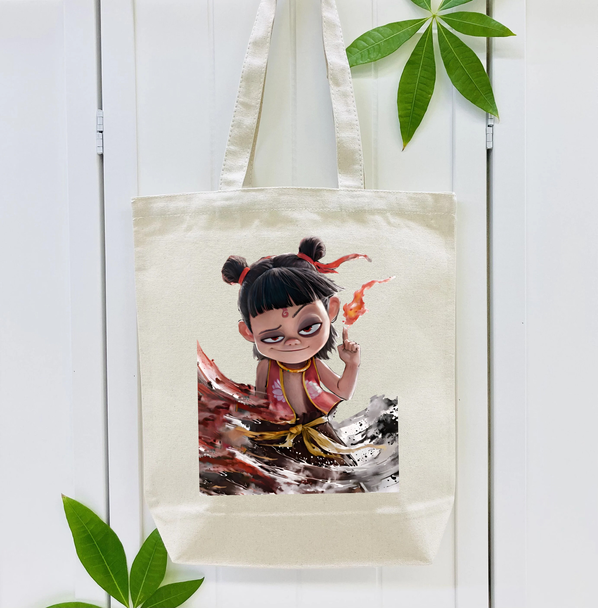 Ne Zha 2 ナタ 魔童の大暴れ 縦型キャンバス生地手提げバッグ　トートバッグ
