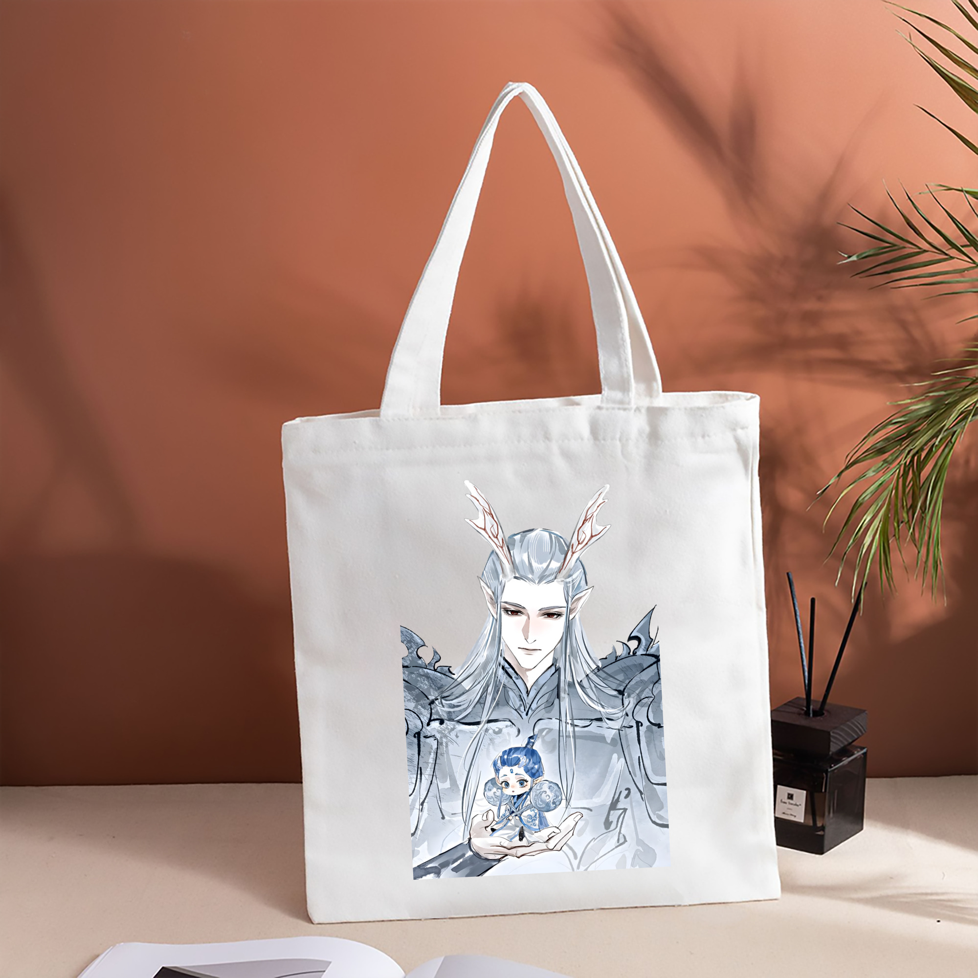 Ne Zha 2 ナタ 魔童の大暴れ 縦型キャンバス生地手提げバッグ　トートバッグ