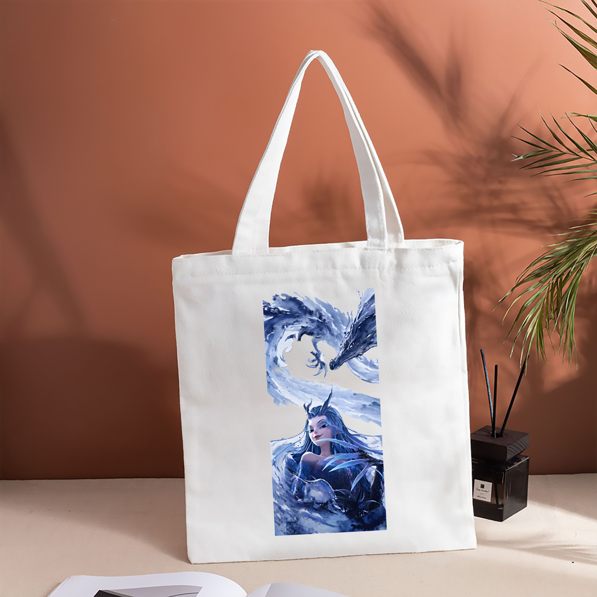 Ne Zha 2 ナタ 魔童の大暴れ 縦型キャンバス生地手提げバッグ　トートバッグ