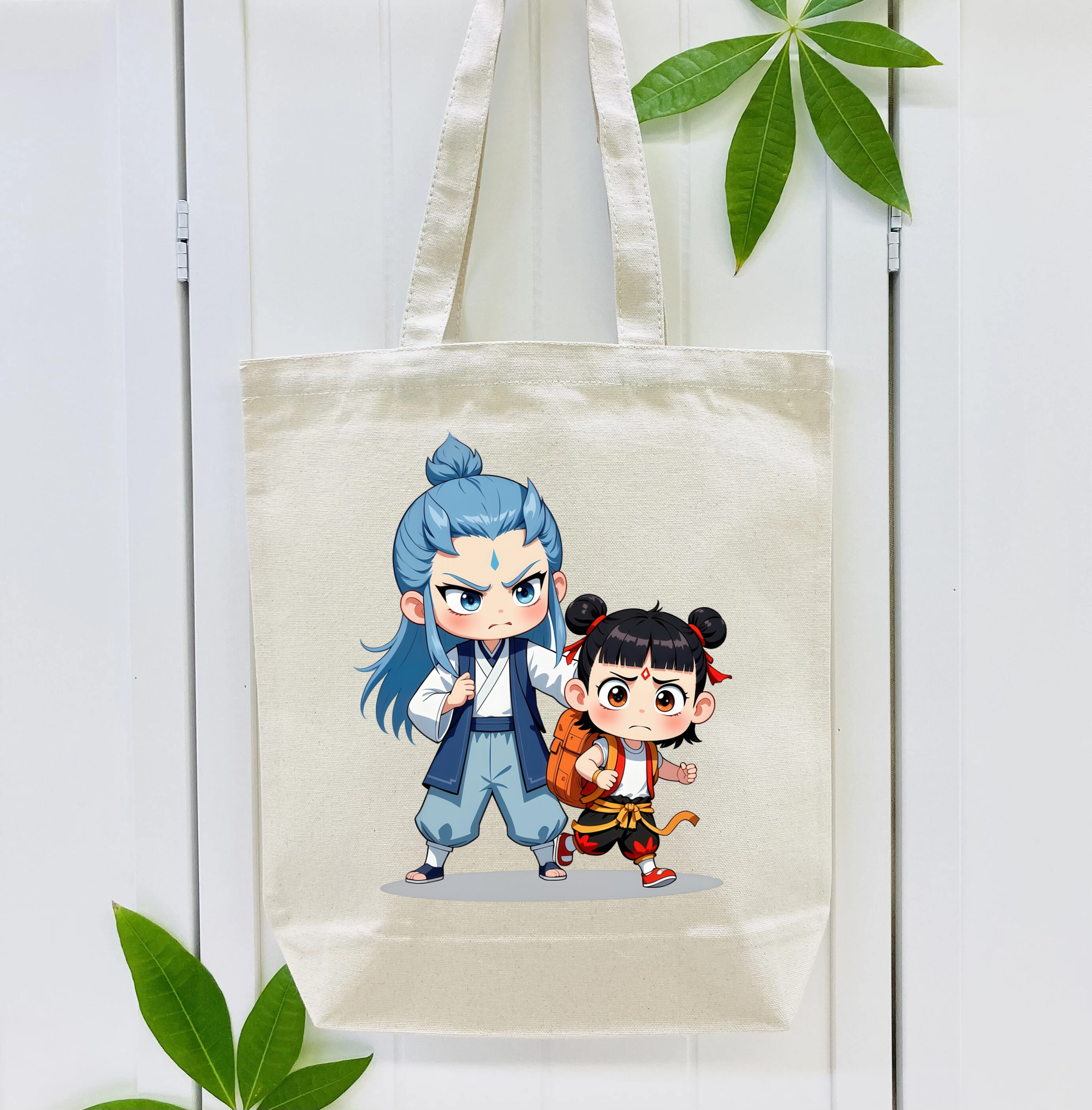 Ne Zha 2 ナタ 魔童の大暴れ 縦型キャンバス生地手提げバッグ　トートバッグ