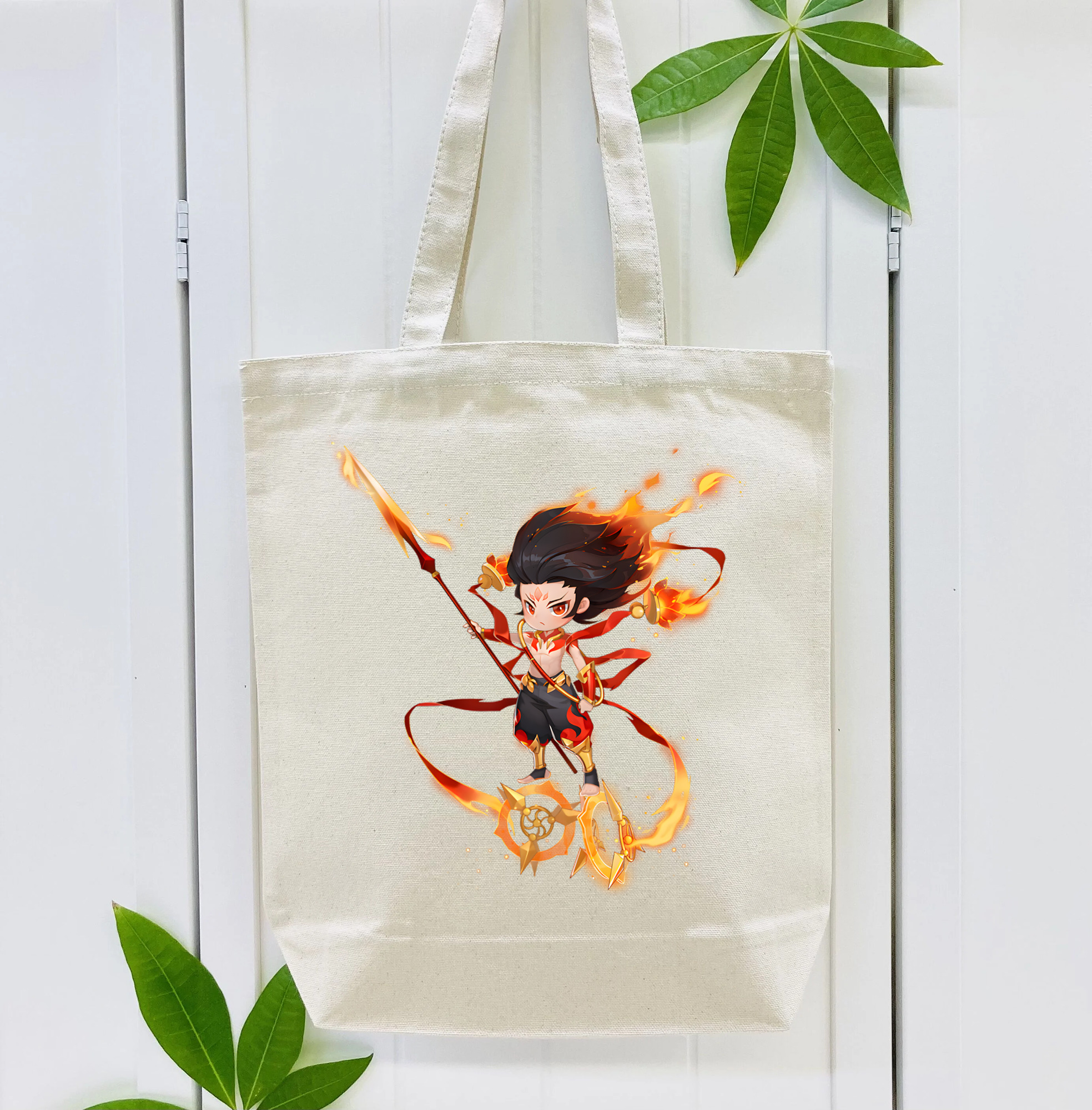 Ne Zha 2 ナタ 魔童の大暴れ 縦型キャンバス生地手提げバッグ　トートバッグ