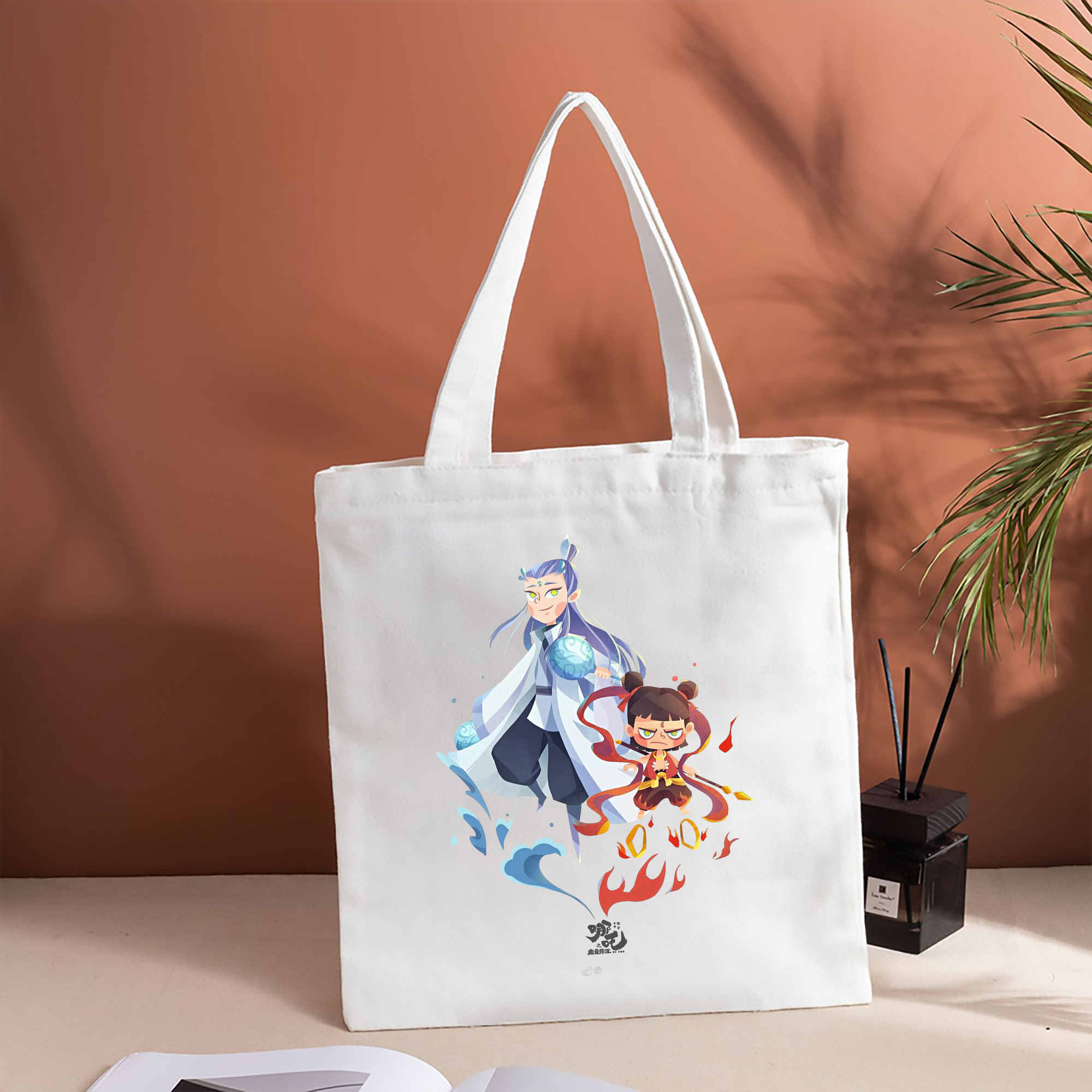 Ne Zha 2 ナタ 魔童の大暴れ 縦型キャンバス生地手提げバッグ　トートバッグ