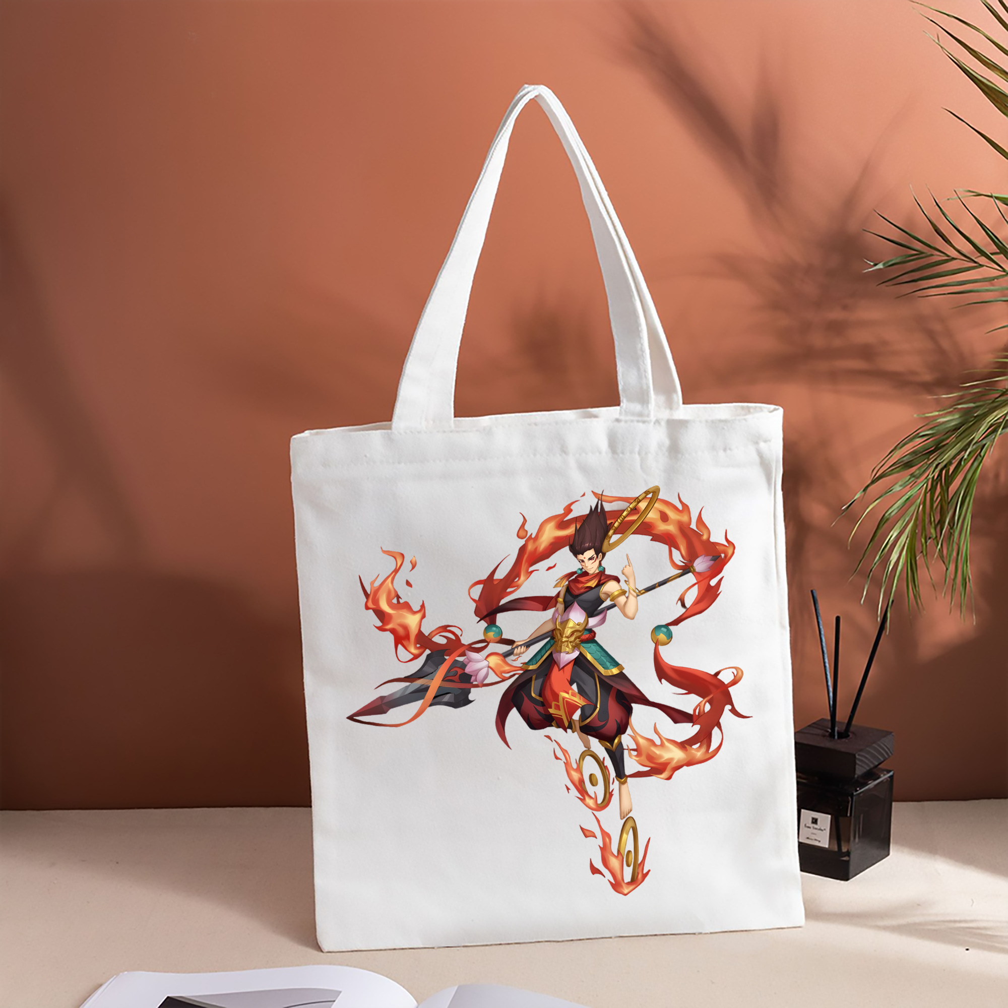 Ne Zha 2 ナタ 魔童の大暴れ 縦型キャンバス生地手提げバッグ　トートバッグ