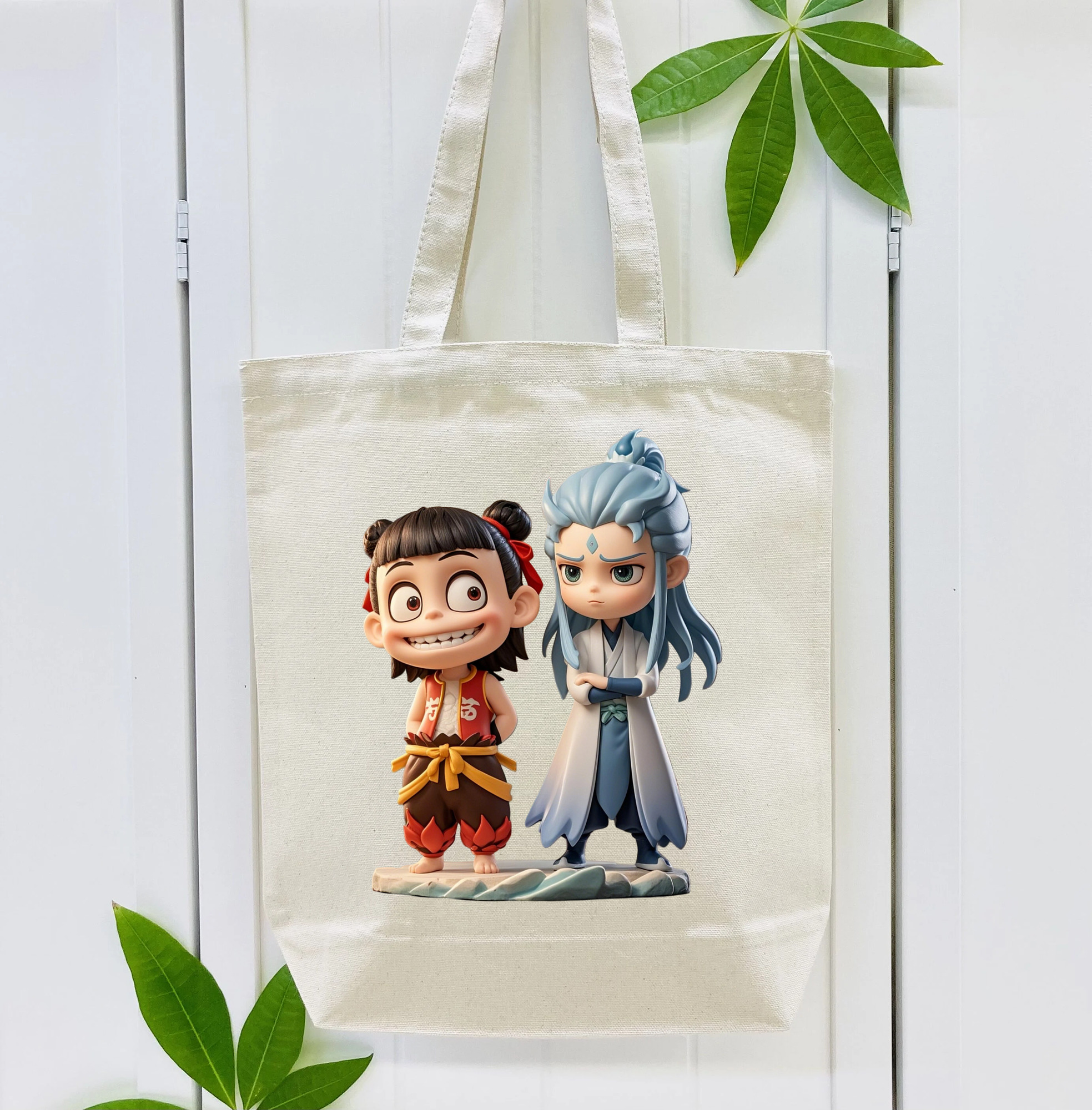 Ne Zha 2 ナタ 魔童の大暴れ 縦型キャンバス生地手提げバッグ　トートバッグ