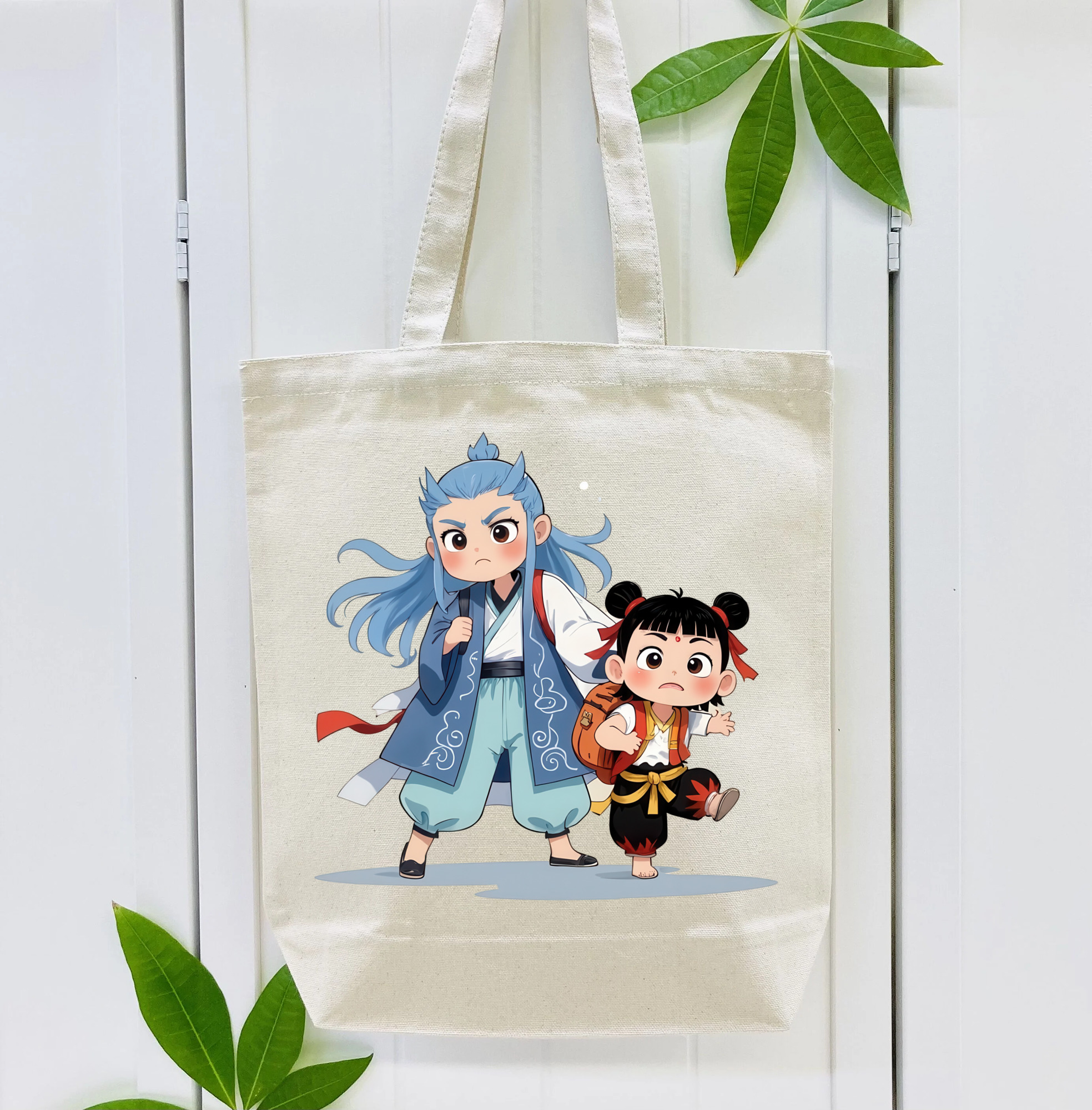Ne Zha 2 ナタ 魔童の大暴れ 縦型キャンバス生地手提げバッグ　トートバッグ