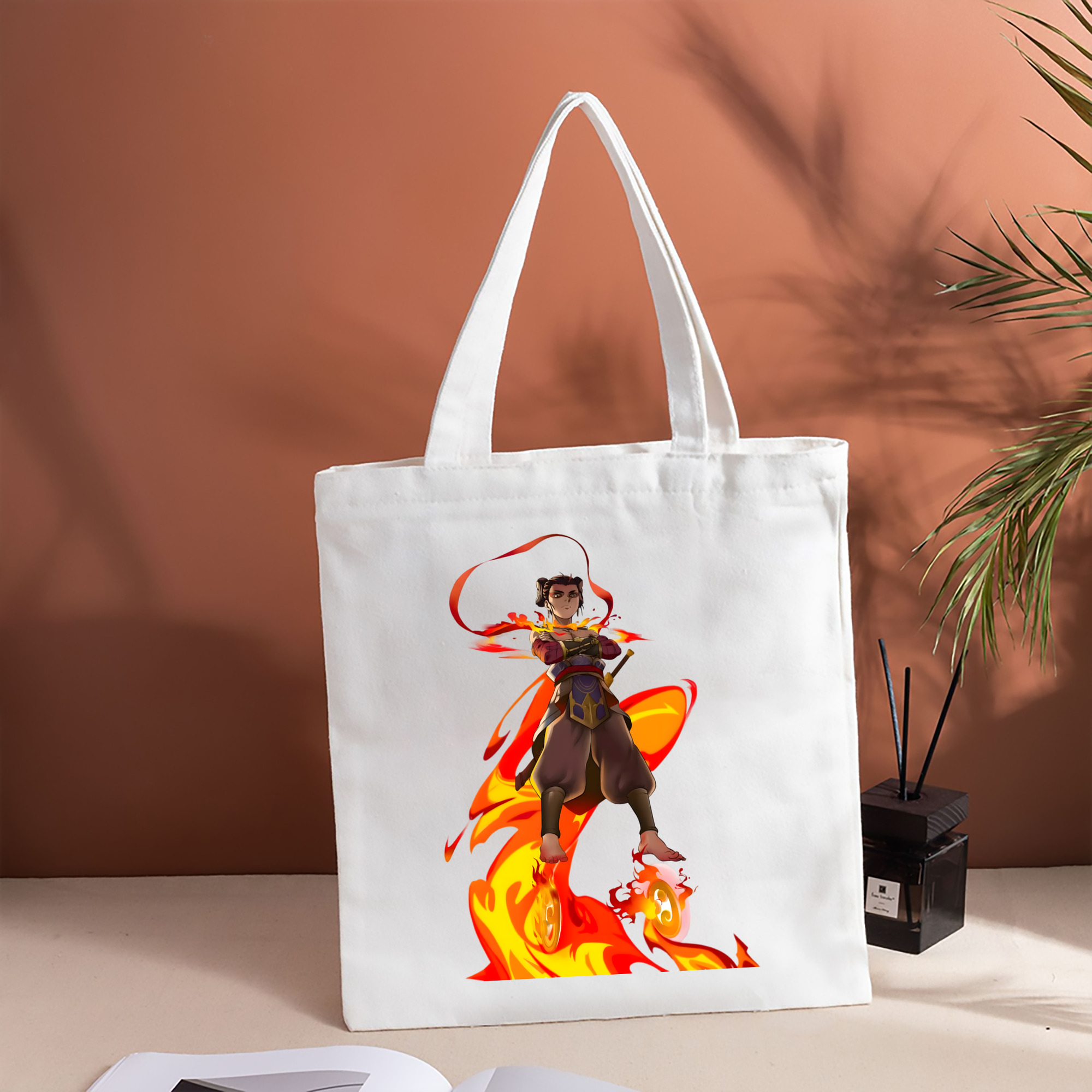 Ne Zha 2 ナタ 魔童の大暴れ 縦型キャンバス生地手提げバッグ　トートバッグ