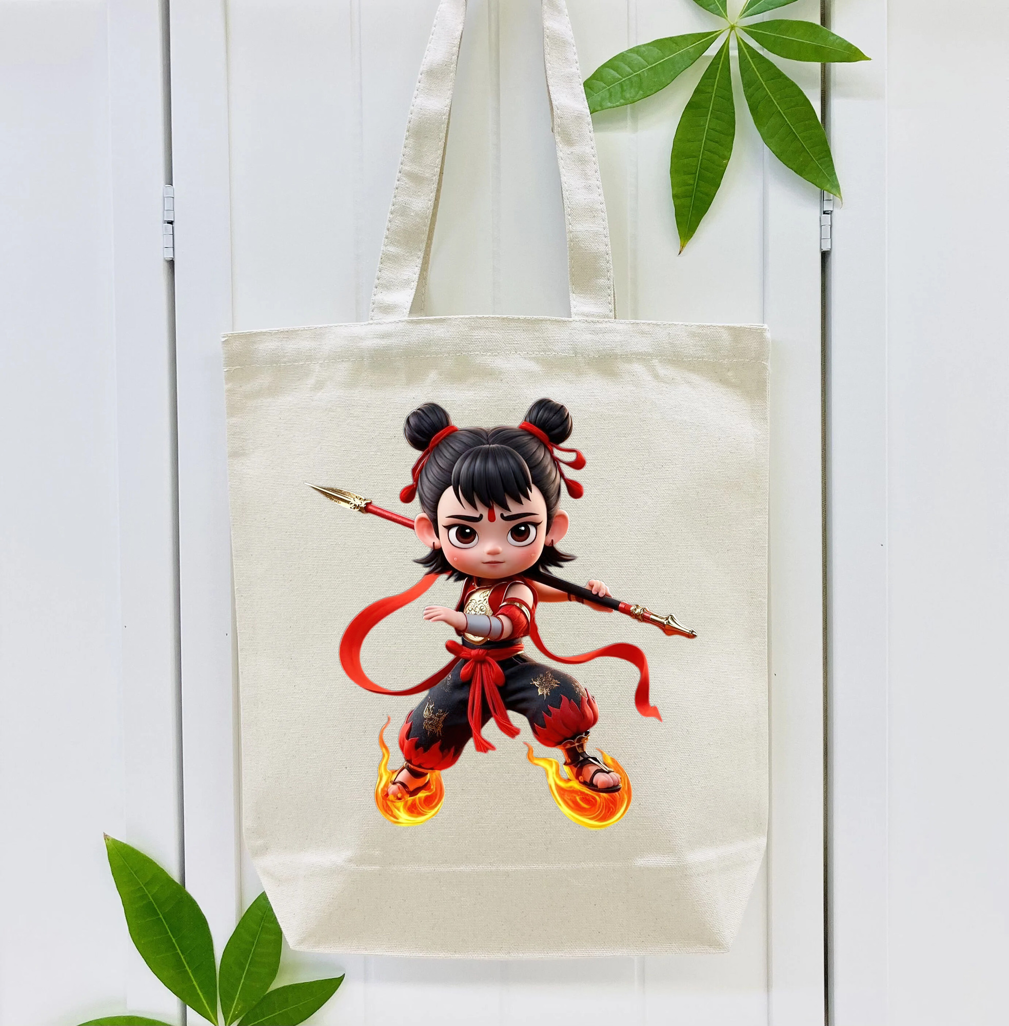 Ne Zha 2 ナタ 魔童の大暴れ 縦型キャンバス生地手提げバッグ　トートバッグ