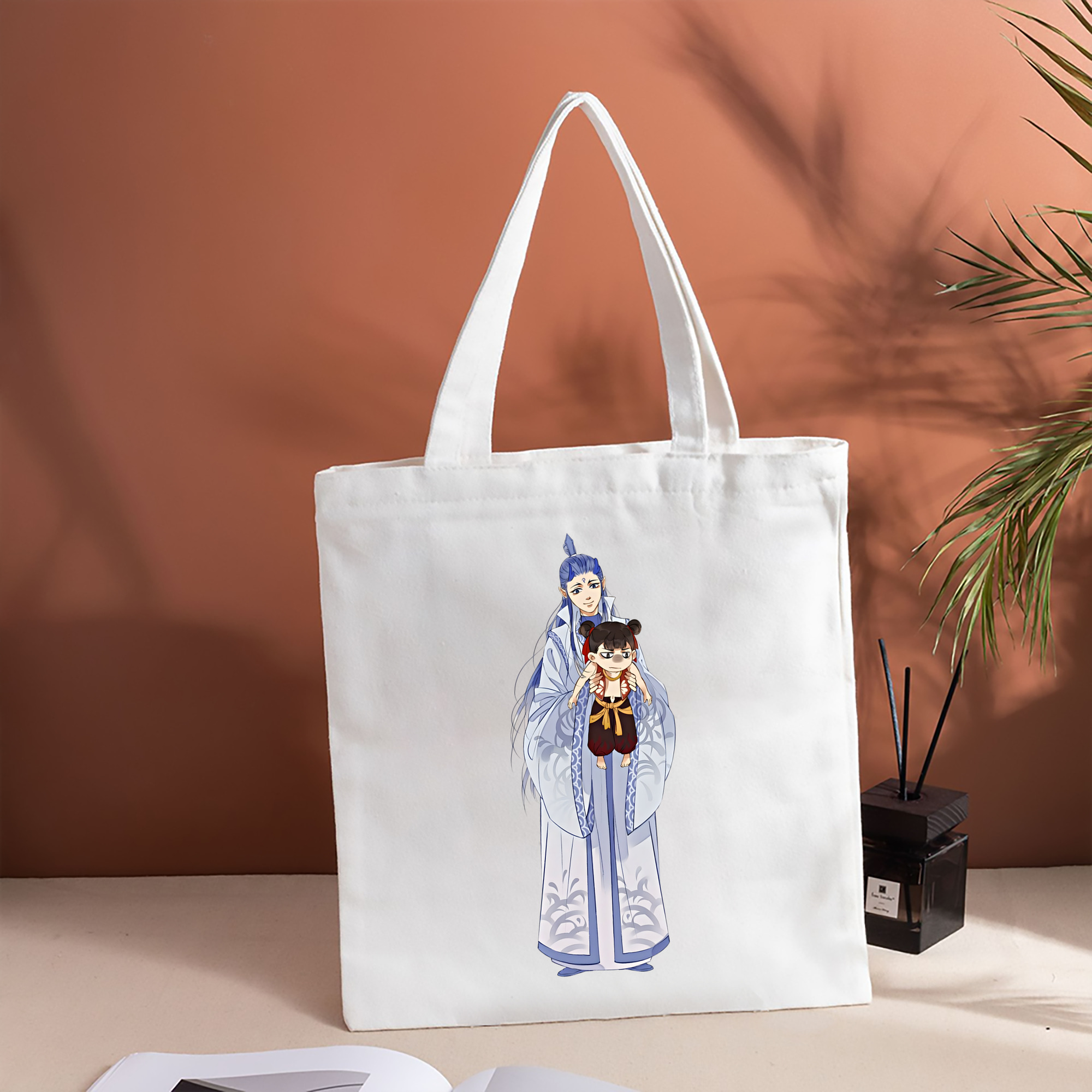 Ne Zha 2 ナタ 魔童の大暴れ 縦型キャンバス生地手提げバッグ　トートバッグ