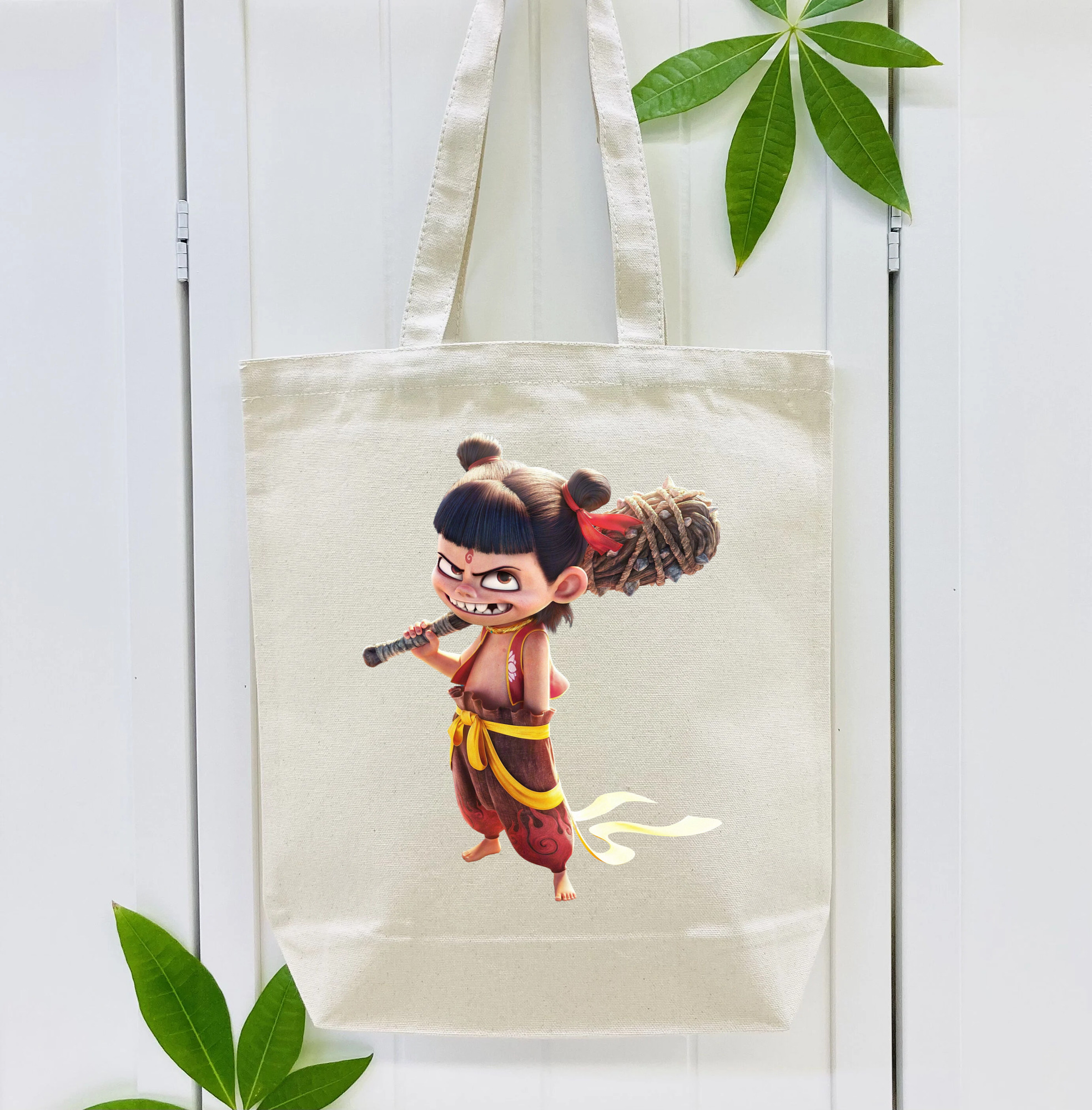 Ne Zha 2 ナタ 魔童の大暴れ 縦型キャンバス生地手提げバッグ　トートバッグ