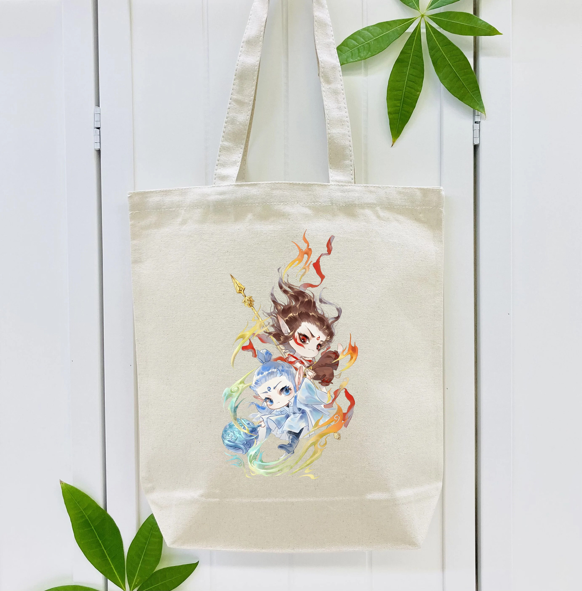 Ne Zha 2 ナタ 魔童の大暴れ 縦型キャンバス生地手提げバッグ　トートバッグ