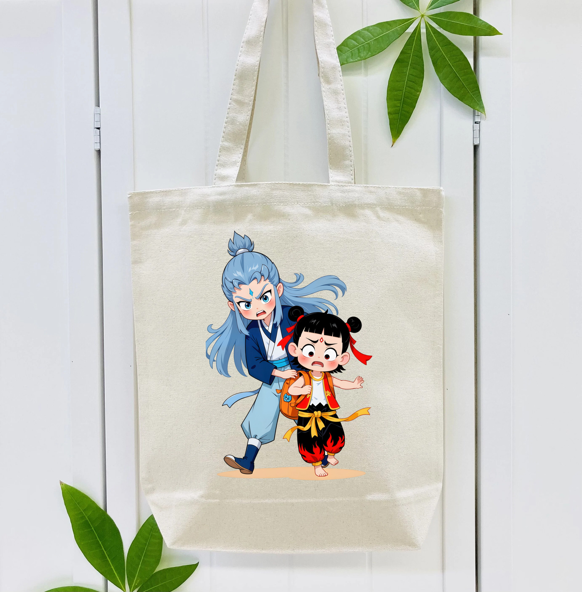 Ne Zha 2 ナタ 魔童の大暴れ 縦型キャンバス生地手提げバッグ　トートバッグ