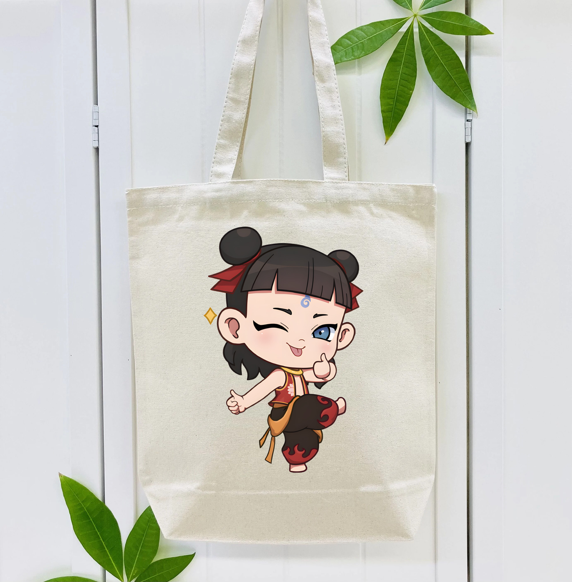 Ne Zha 2 ナタ 魔童の大暴れ 縦型キャンバス生地手提げバッグ　トートバッグ