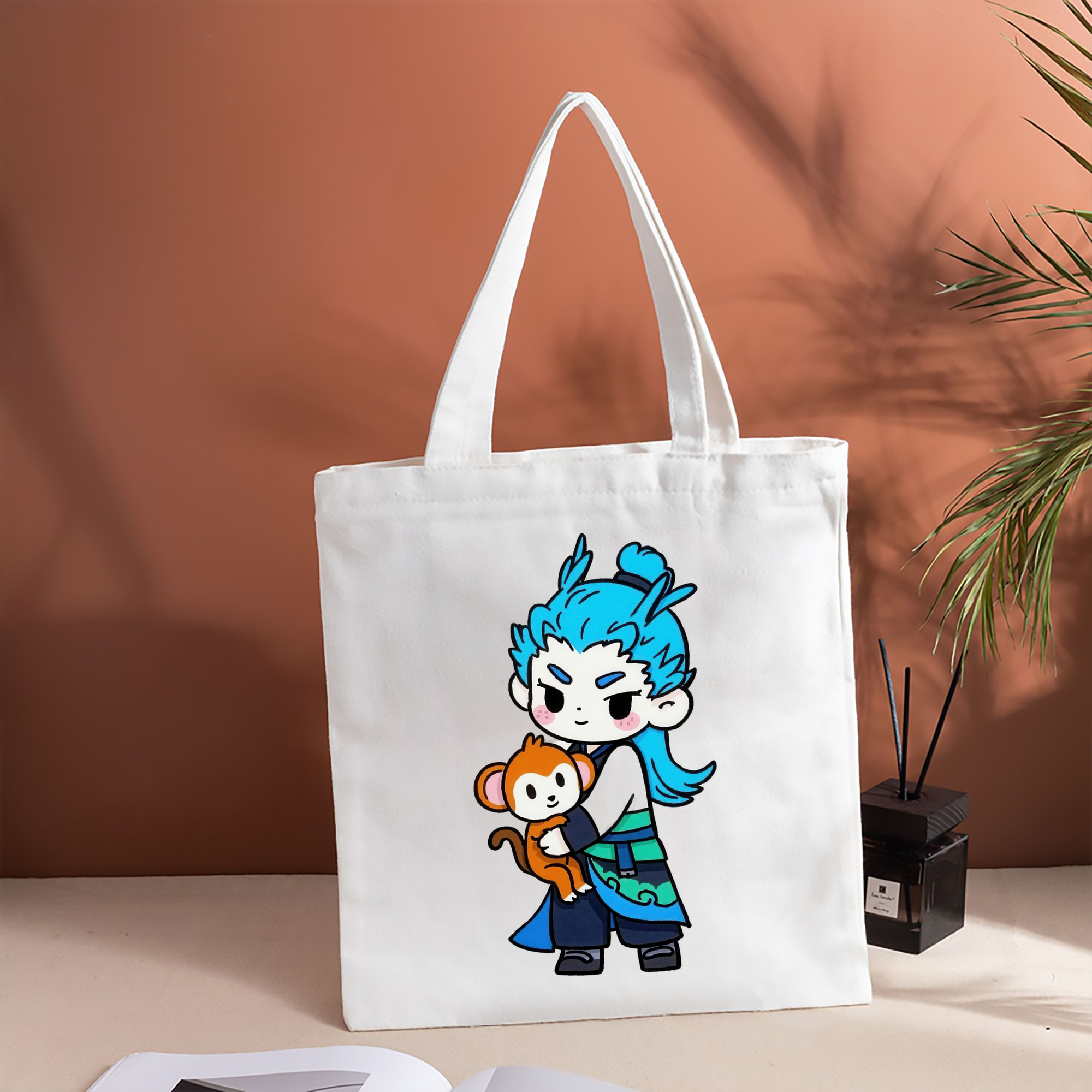Ne Zha 2 ナタ 魔童の大暴れ 縦型キャンバス生地手提げバッグ　トートバッグ