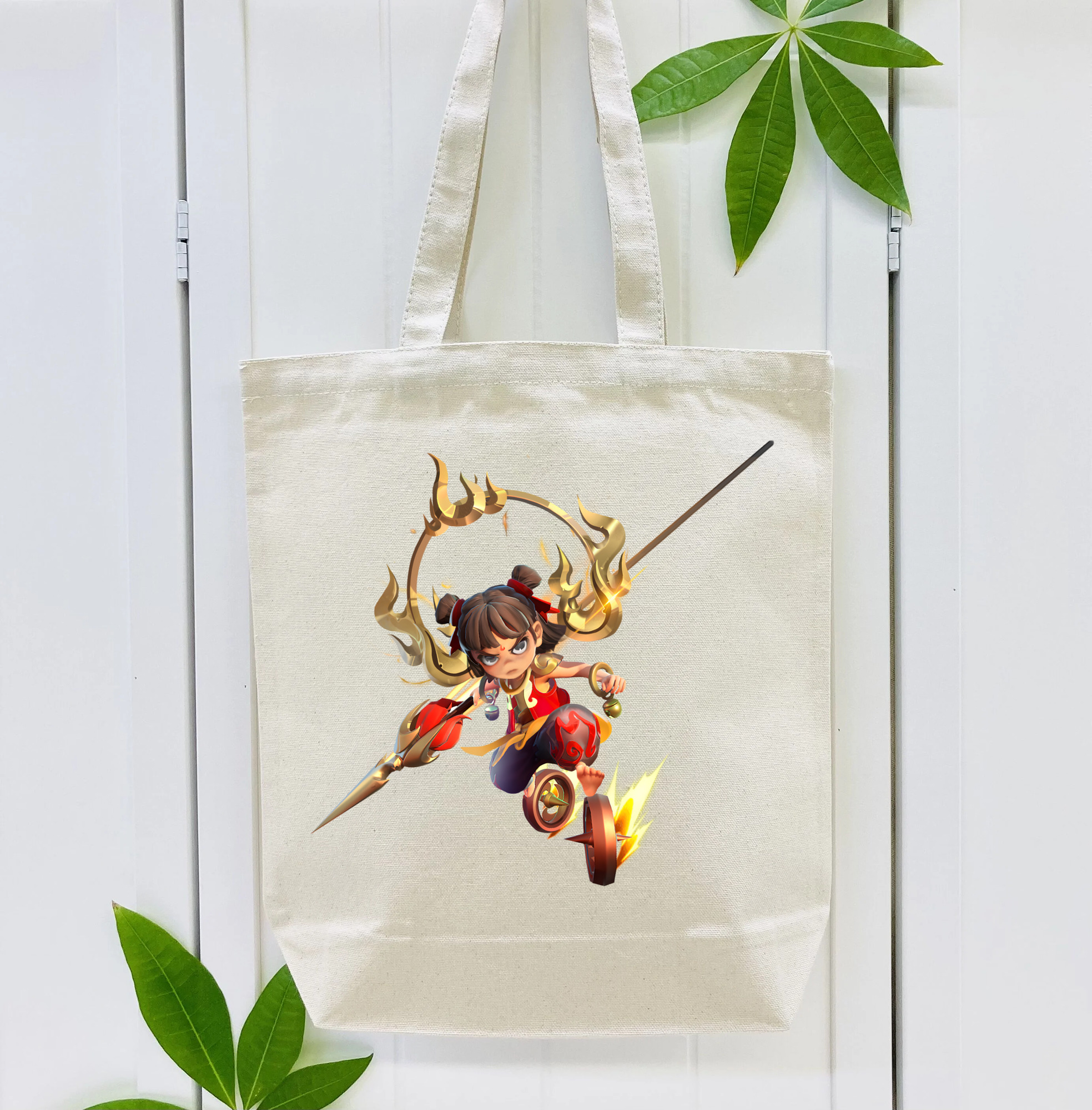 Ne Zha 2 ナタ 魔童の大暴れ 縦型キャンバス生地手提げバッグ　トートバッグ