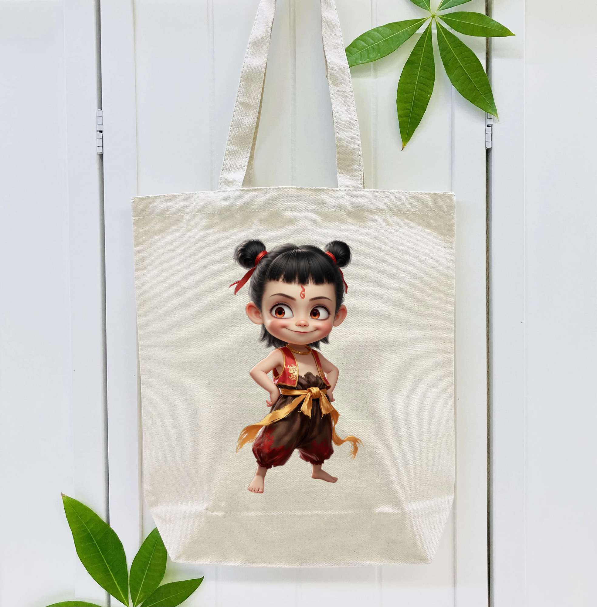 Ne Zha 2 ナタ 魔童の大暴れ 縦型キャンバス生地手提げバッグ　トートバッグ