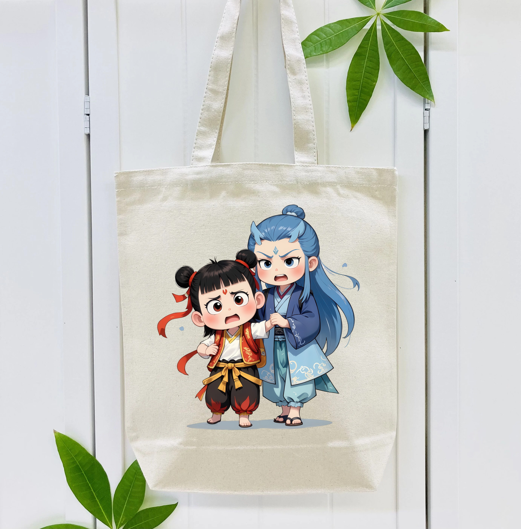 Ne Zha 2 ナタ 魔童の大暴れ 縦型キャンバス生地手提げバッグ　トートバッグ