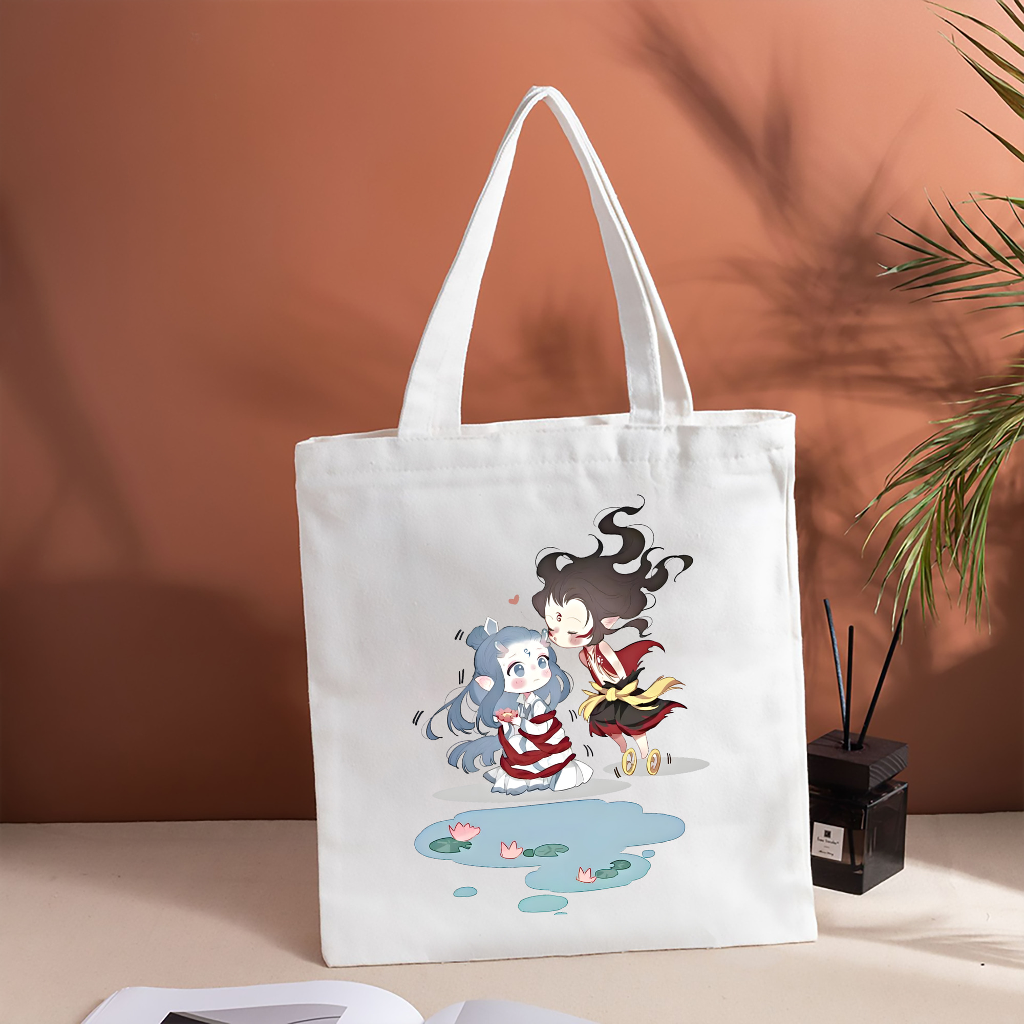 Ne Zha 2 ナタ 魔童の大暴れ 縦型キャンバス生地手提げバッグ　トートバッグ