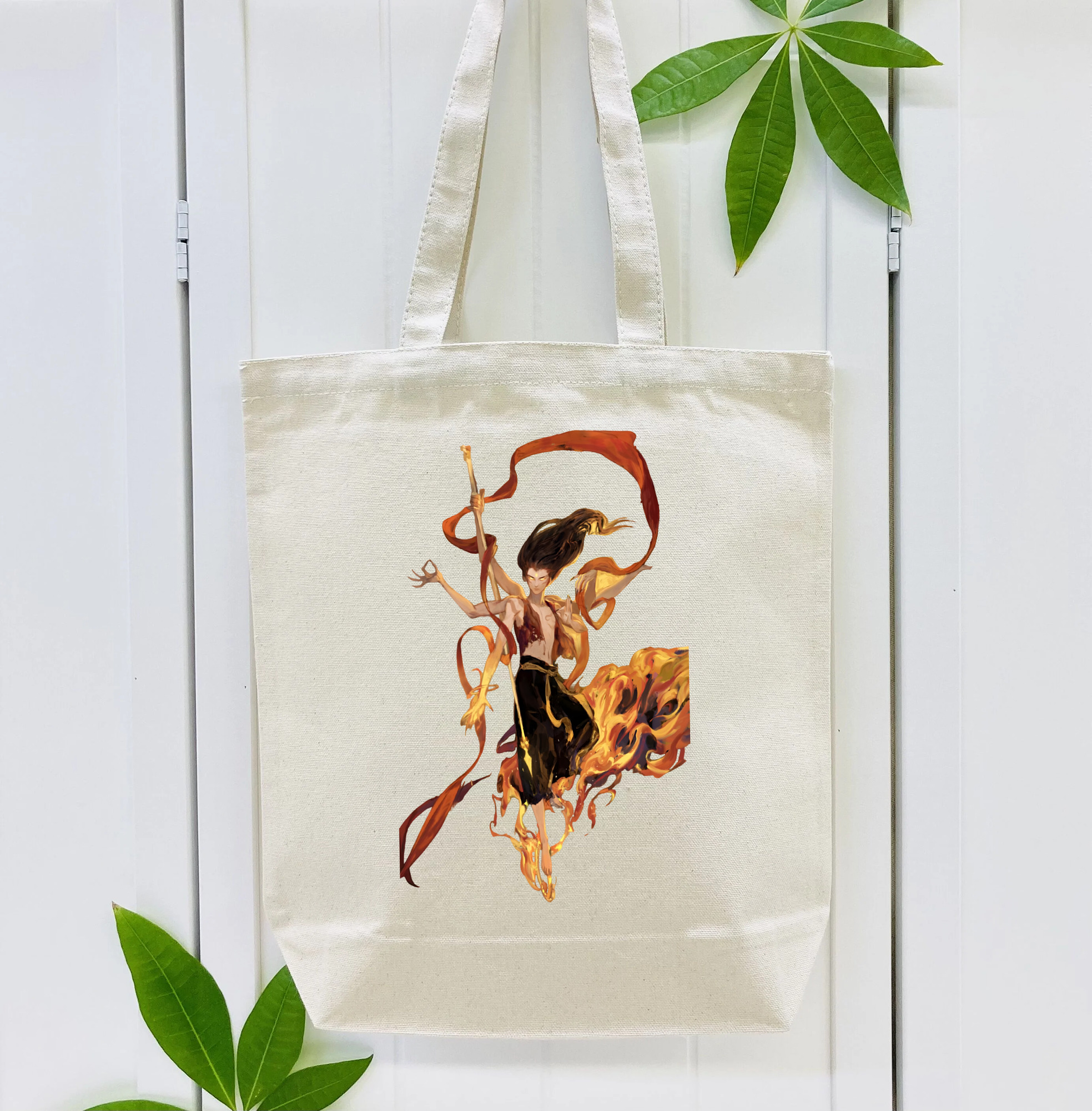 Ne Zha 2 ナタ 魔童の大暴れ 縦型キャンバス生地手提げバッグ　トートバッグ