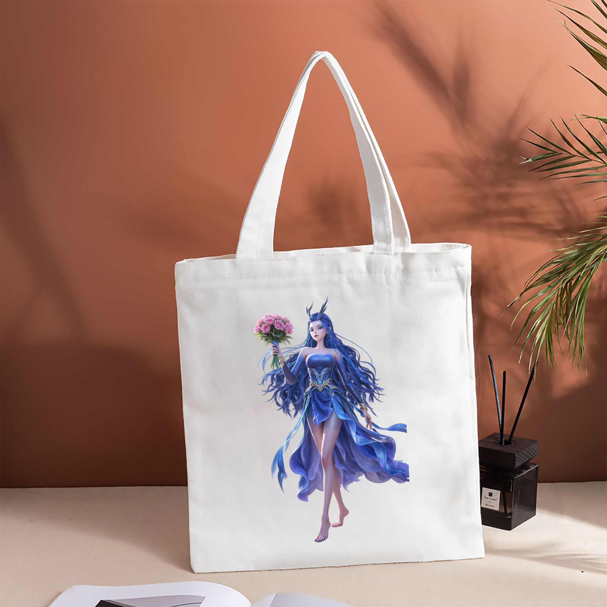 Ne Zha 2 ナタ 魔童の大暴れ 縦型キャンバス生地手提げバッグ　トートバッグ