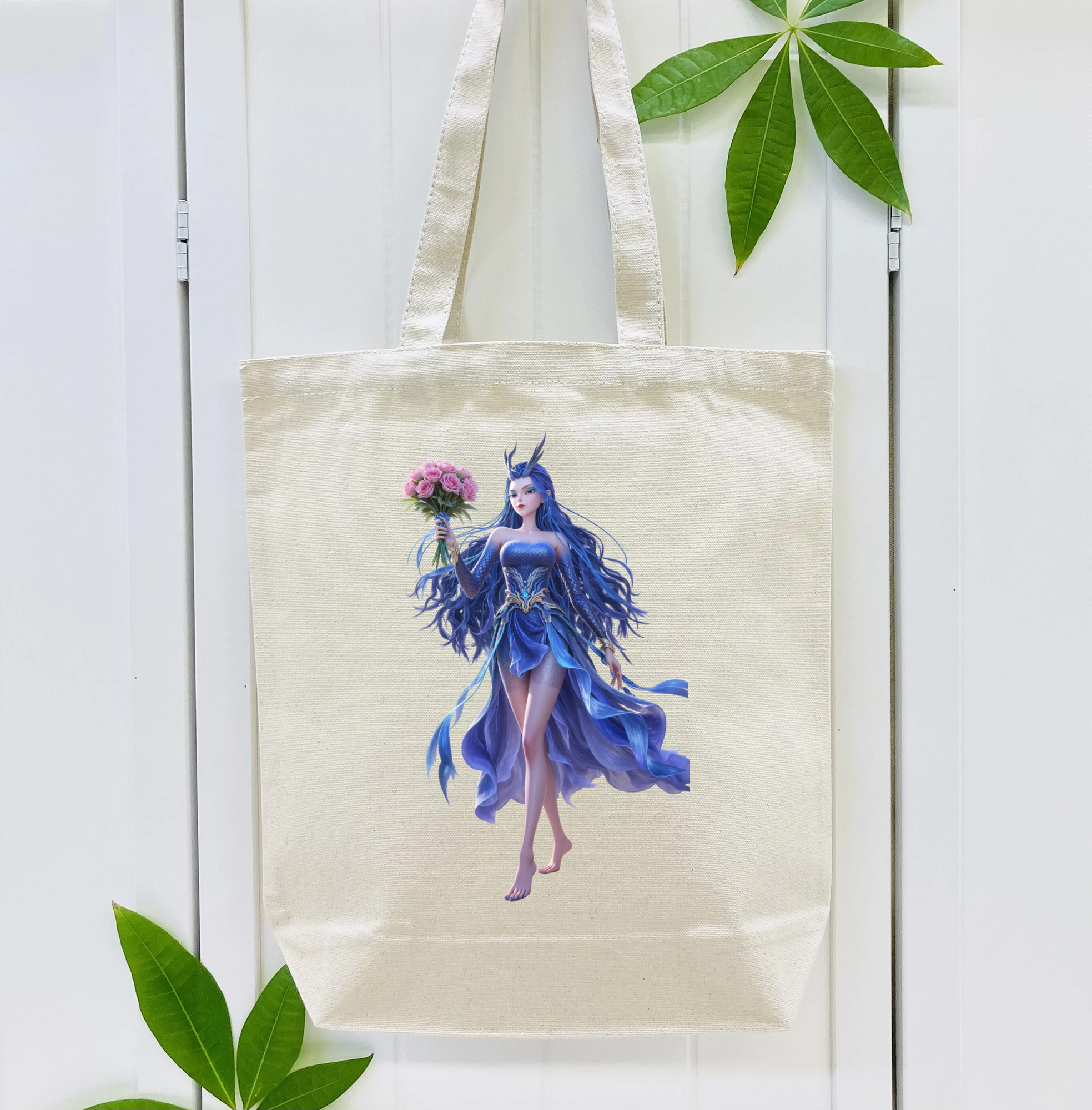 Ne Zha 2 ナタ 魔童の大暴れ 縦型キャンバス生地手提げバッグ　トートバッグ