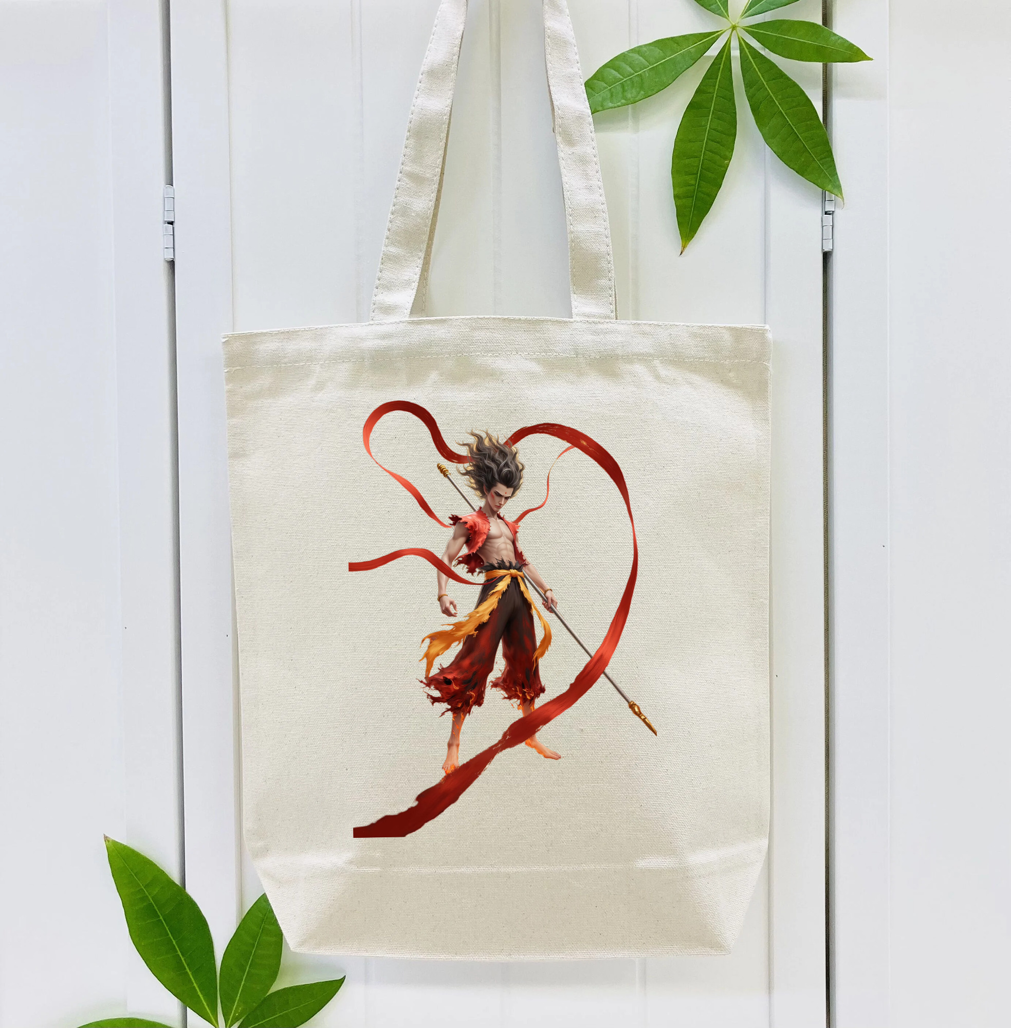 Ne Zha 2 ナタ 魔童の大暴れ 縦型キャンバス生地手提げバッグ　トートバッグ