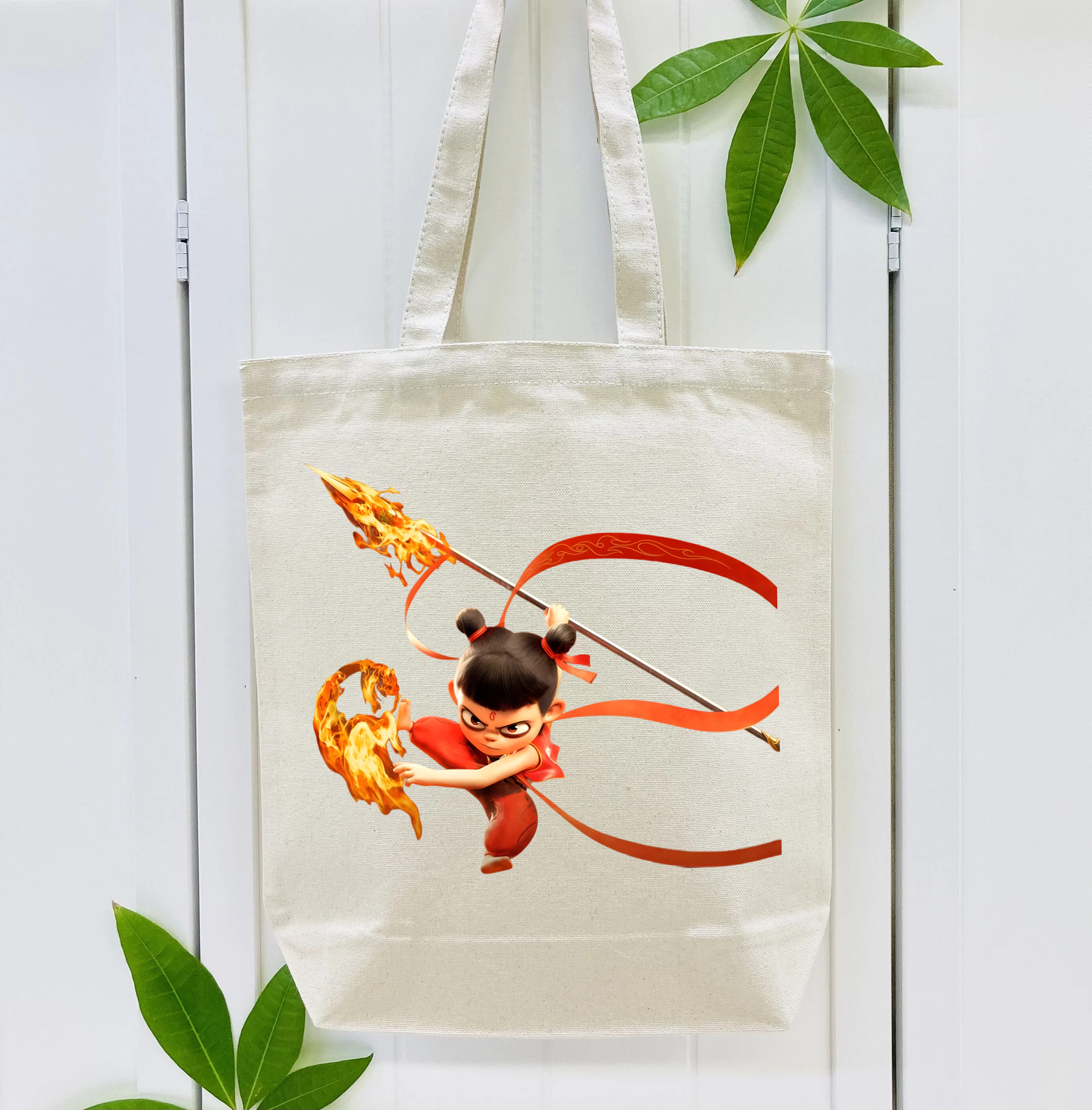 Ne Zha 2 ナタ 魔童の大暴れ 縦型キャンバス生地手提げバッグ　トートバッグ
