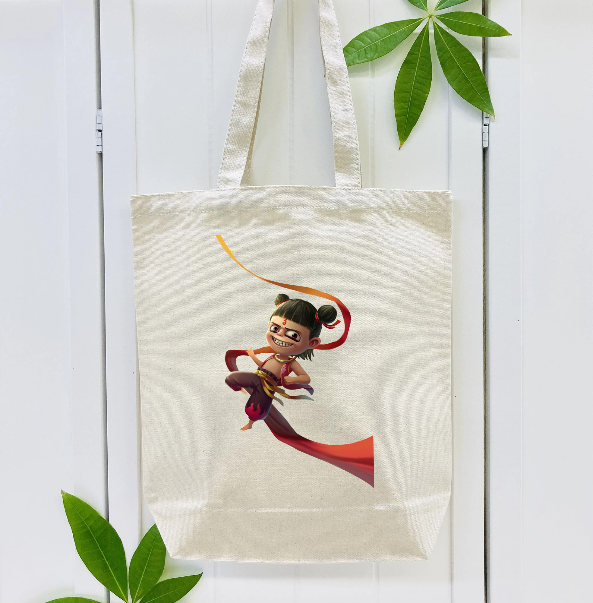 Ne Zha 2 ナタ 魔童の大暴れ 縦型キャンバス生地手提げバッグ　トートバッグ
