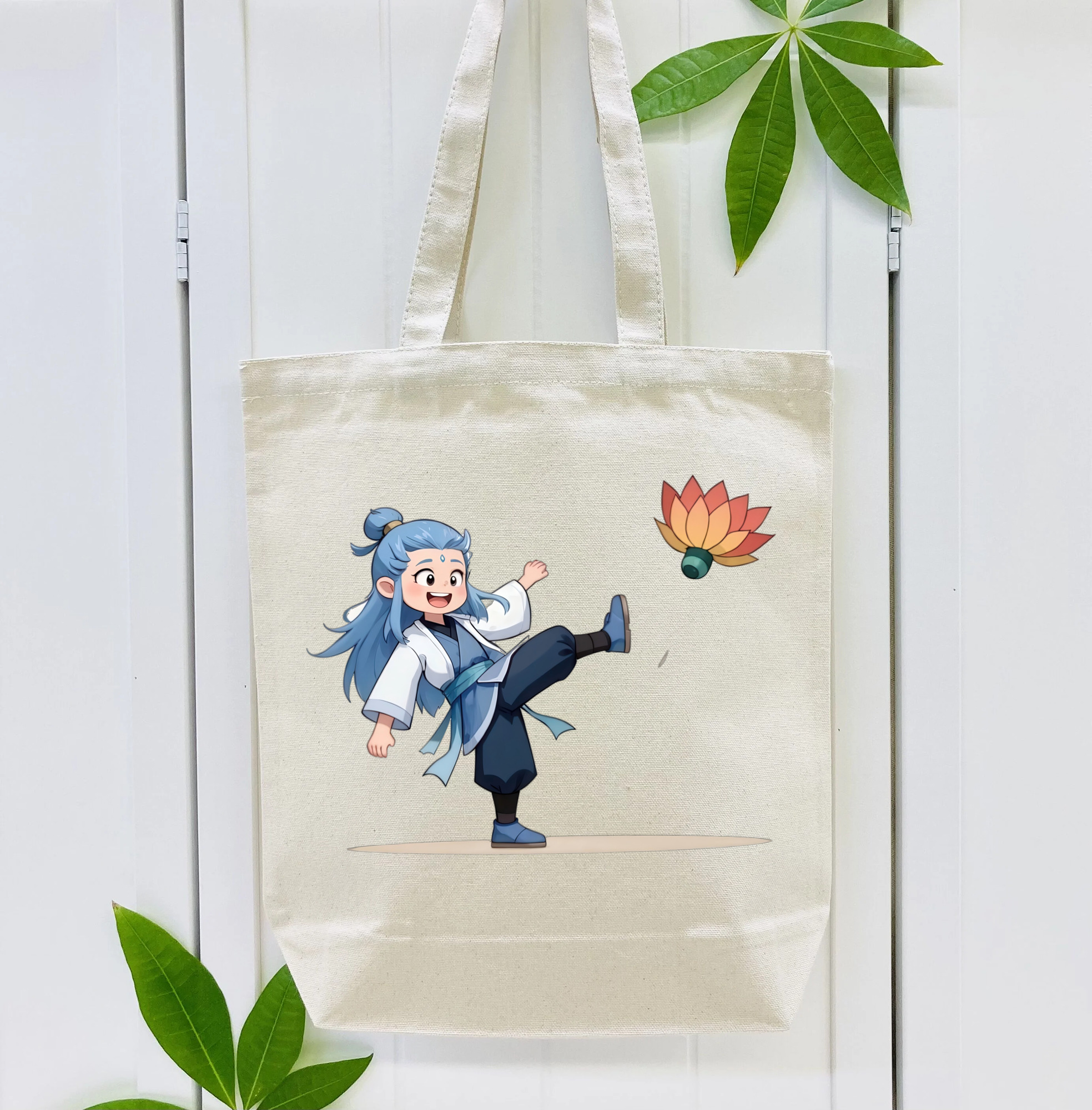 Ne Zha 2 ナタ 魔童の大暴れ 縦型キャンバス生地手提げバッグ　トートバッグ