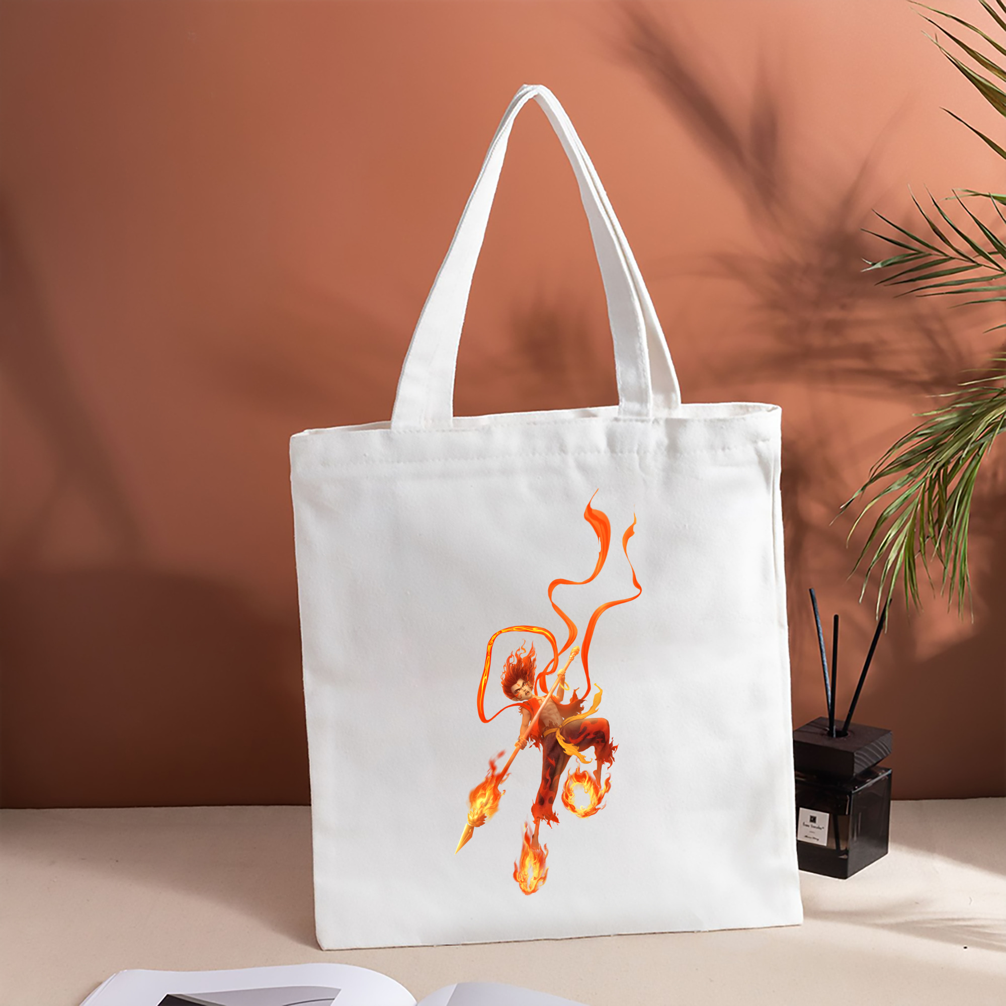 Ne Zha 2 ナタ 魔童の大暴れ 縦型キャンバス生地手提げバッグ　トートバッグ
