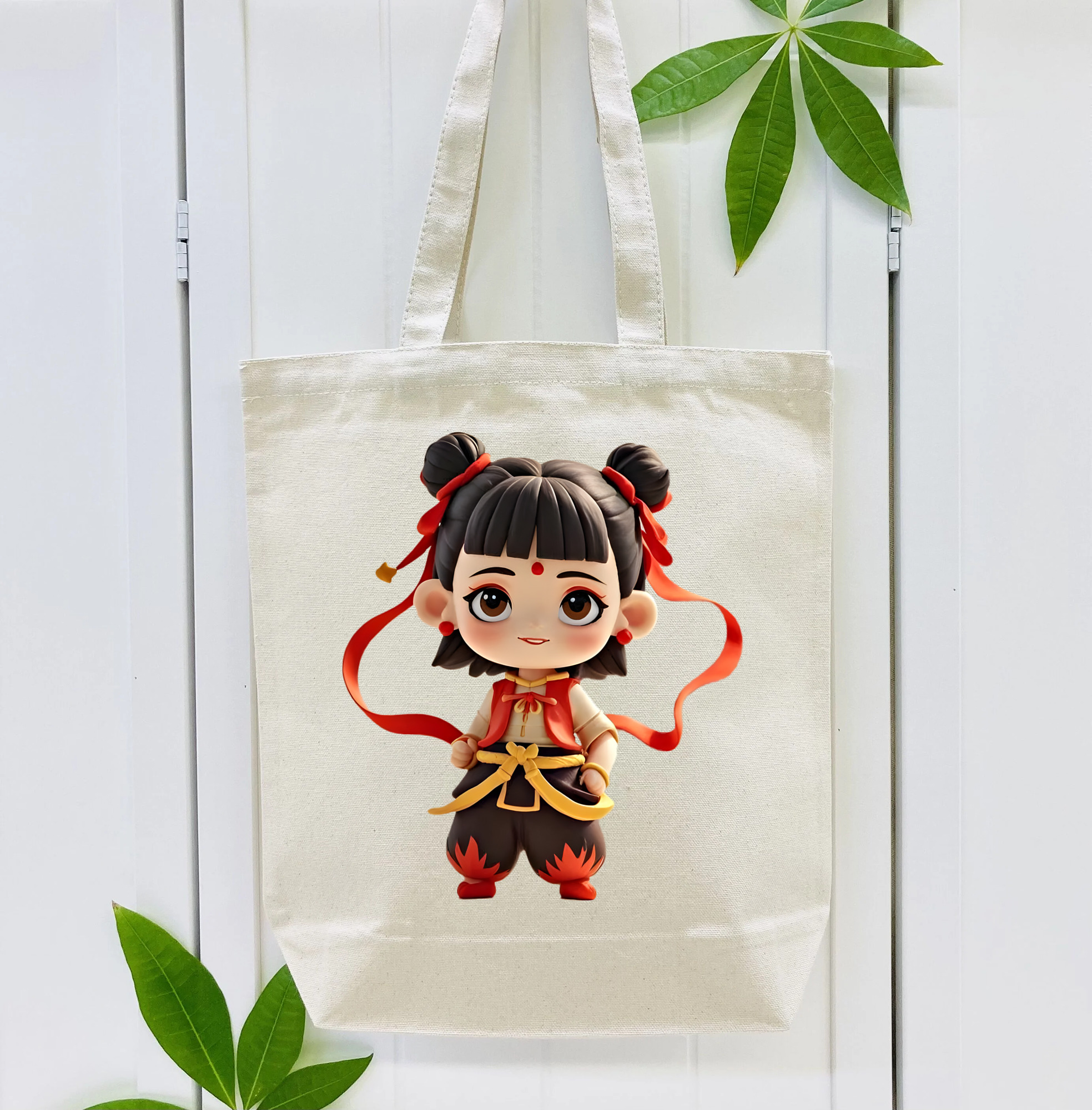 Ne Zha 2 ナタ 魔童の大暴れ 縦型キャンバス生地手提げバッグ　トートバッグ