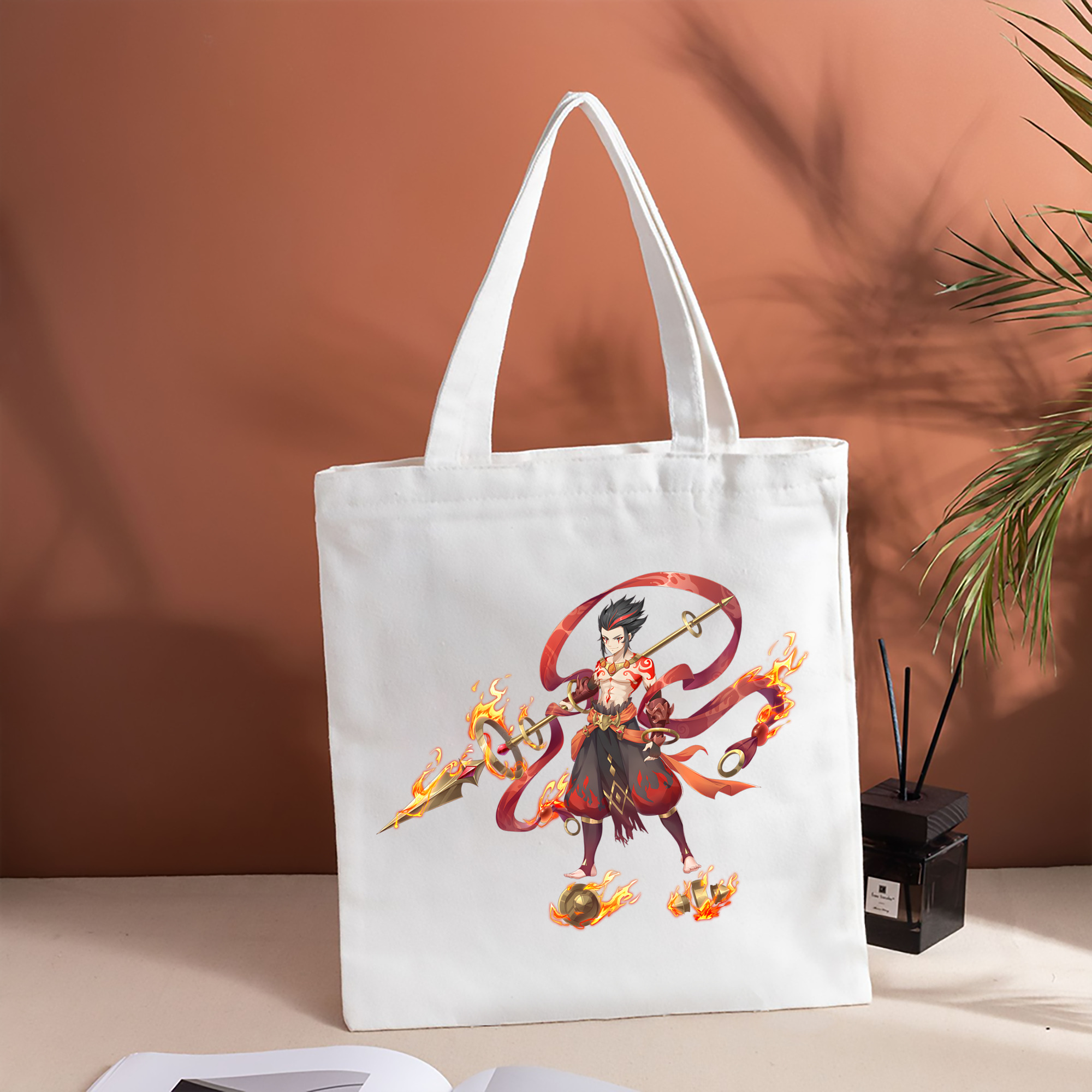 Ne Zha 2 ナタ 魔童の大暴れ 縦型キャンバス生地手提げバッグ　トートバッグ