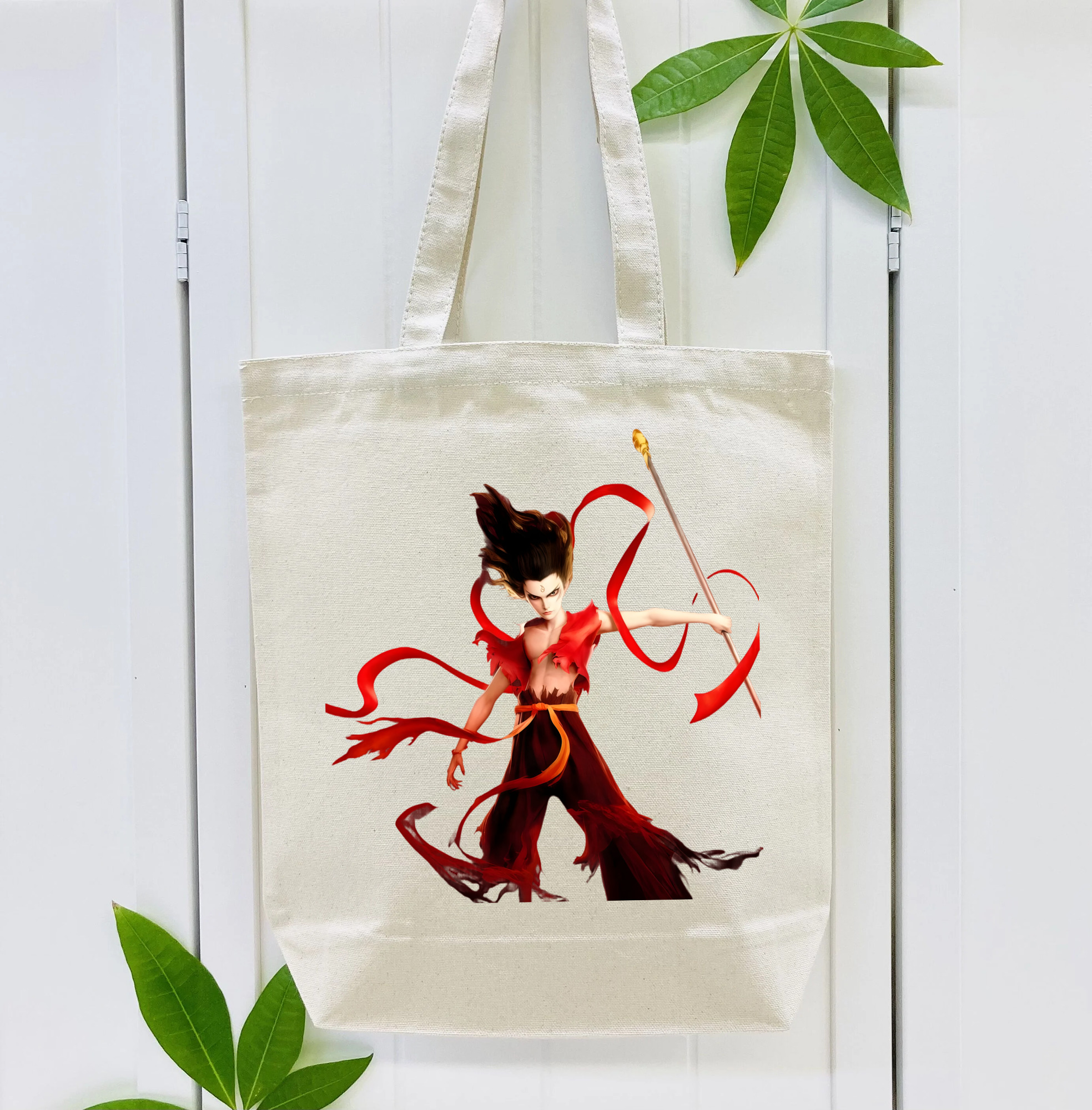 Ne Zha 2 ナタ 魔童の大暴れ 縦型キャンバス生地手提げバッグ　トートバッグ