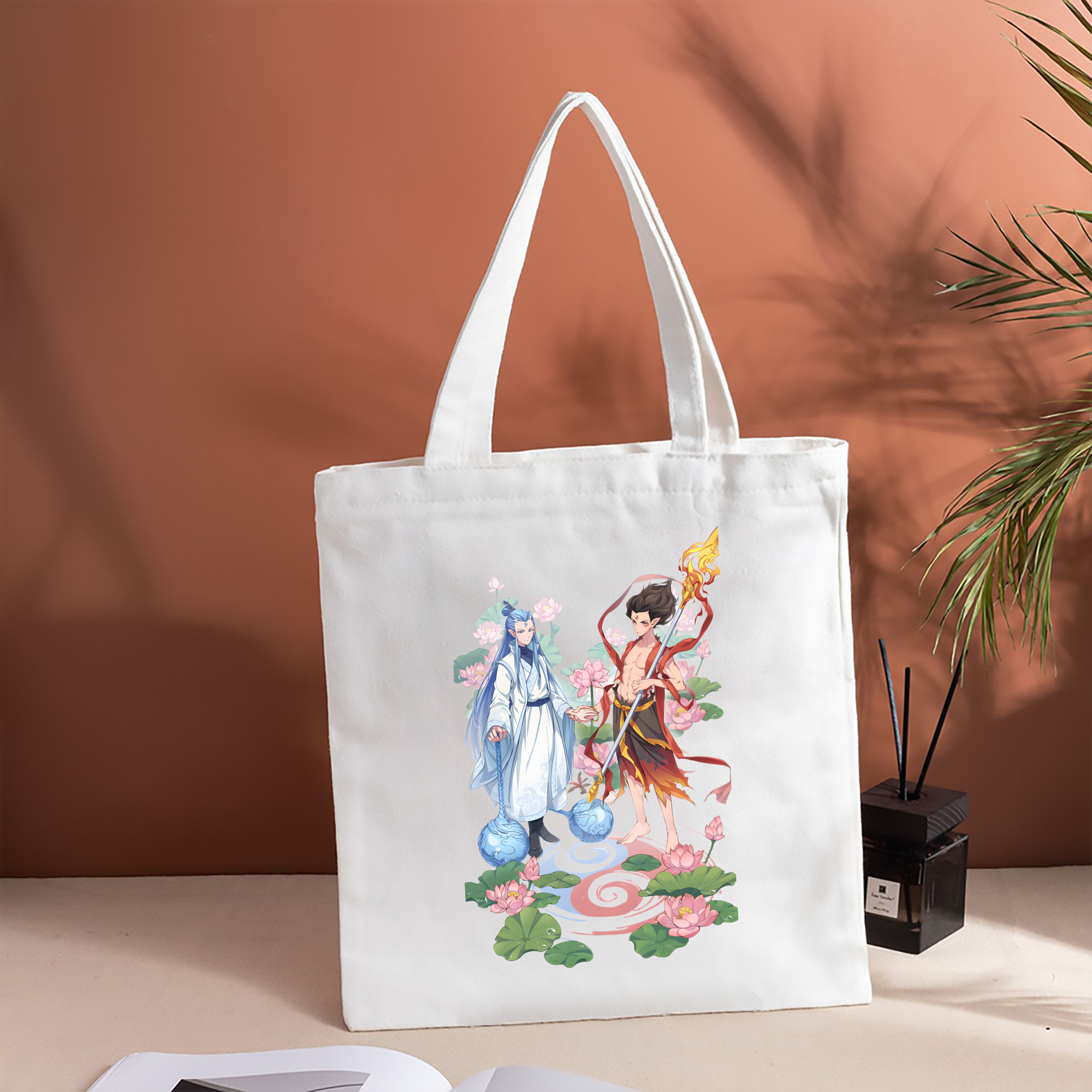 Ne Zha 2 ナタ 魔童の大暴れ 縦型キャンバス生地手提げバッグ　トートバッグ