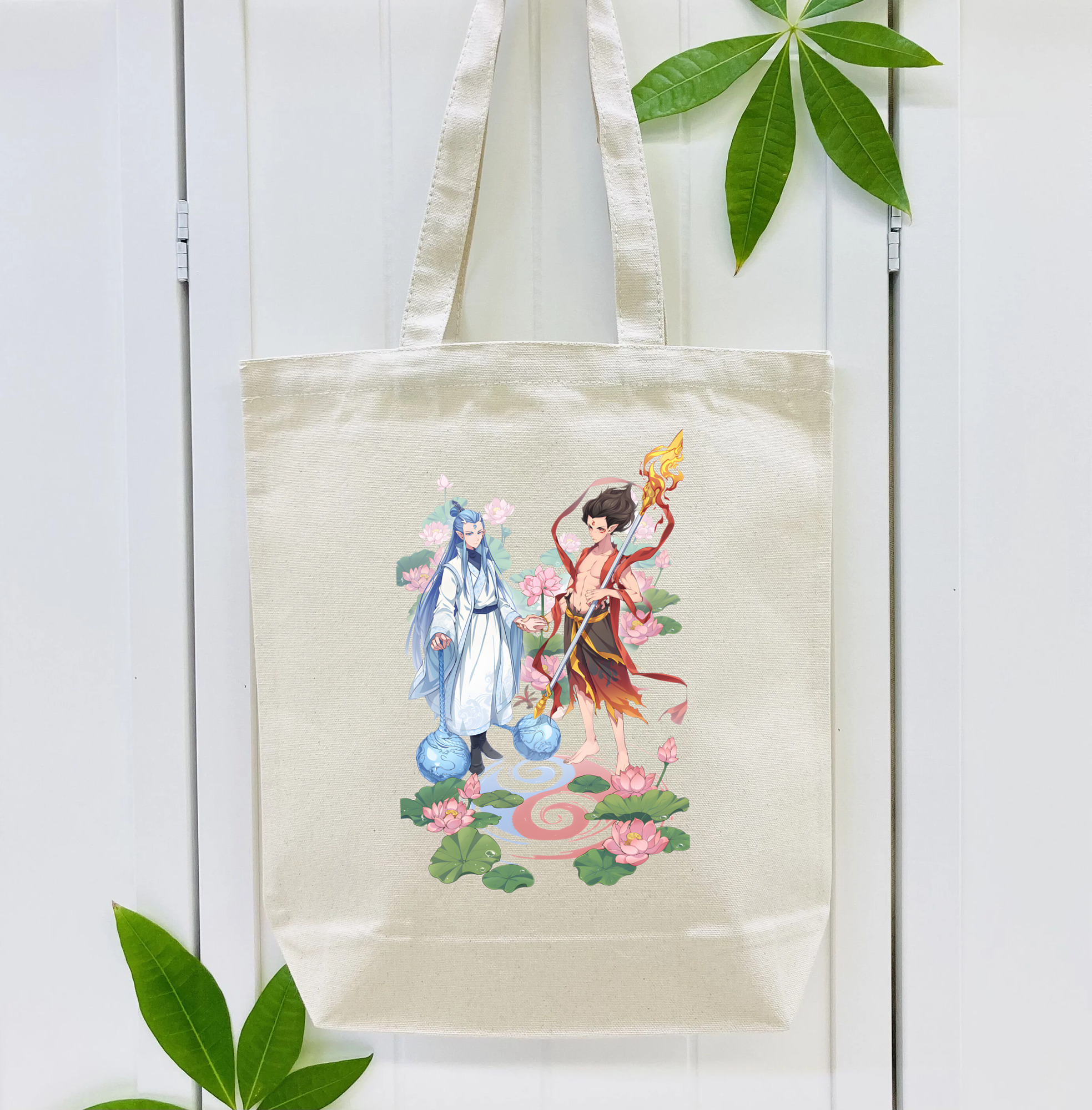 Ne Zha 2 ナタ 魔童の大暴れ 縦型キャンバス生地手提げバッグ　トートバッグ