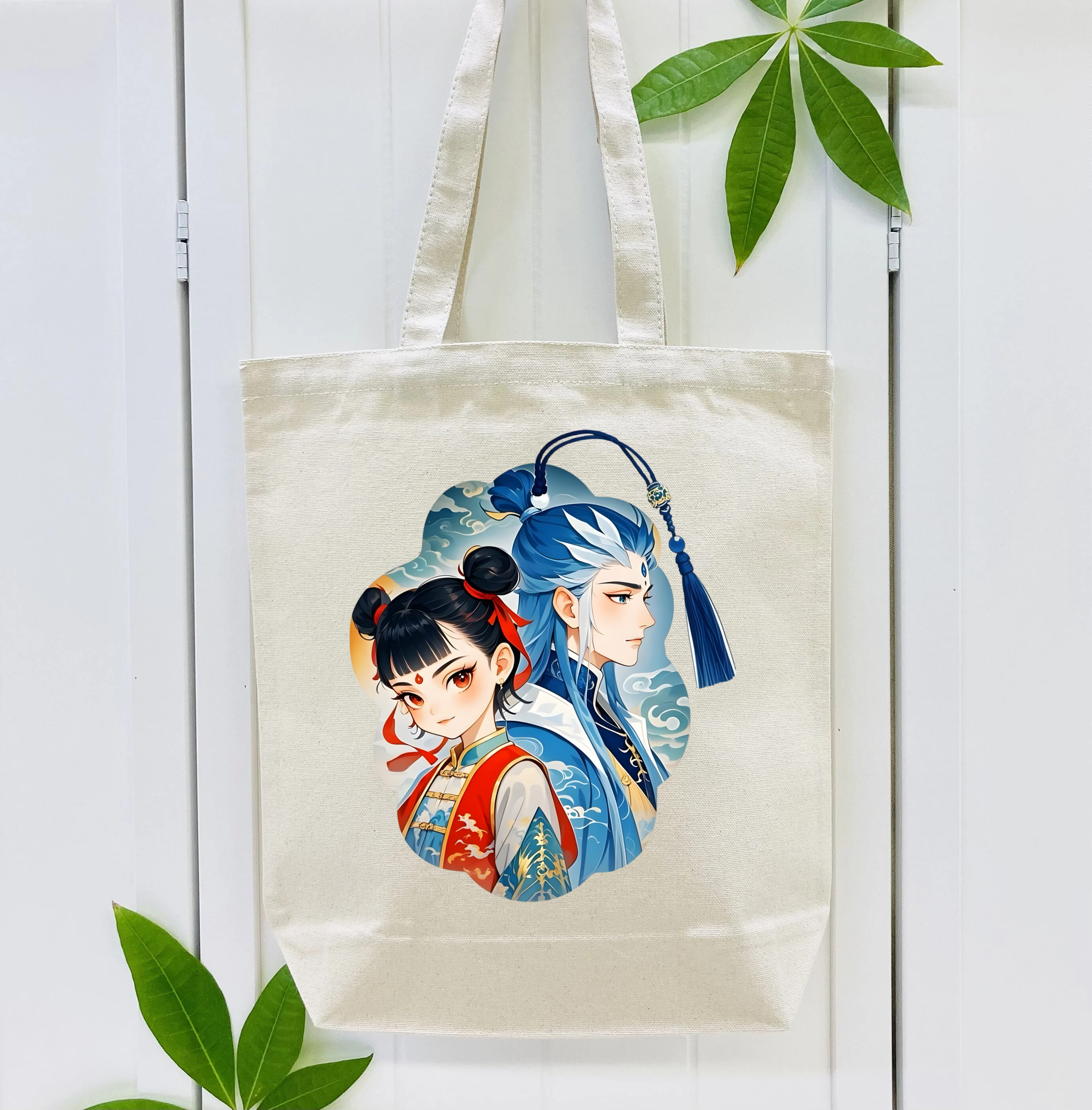 Ne Zha 2 ナタ 魔童の大暴れ 縦型キャンバス生地手提げバッグ　トートバッグ