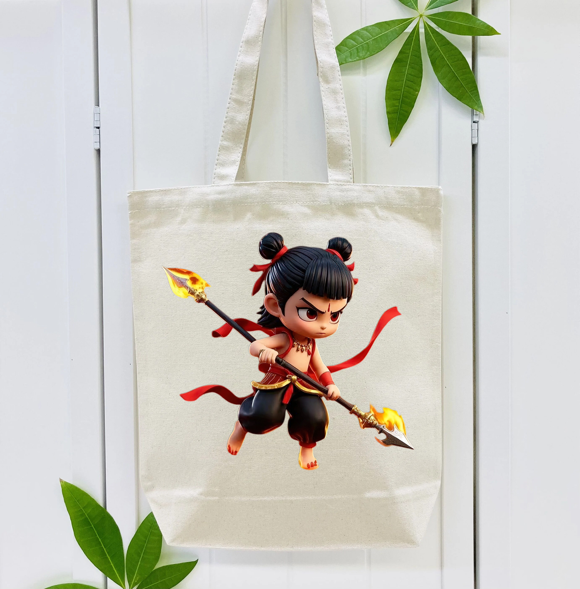 Ne Zha 2 ナタ 魔童の大暴れ 縦型キャンバス生地手提げバッグ　トートバッグ
