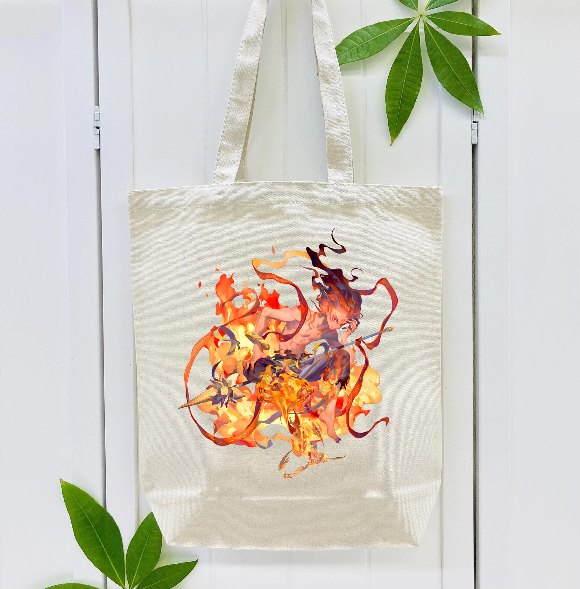 Ne Zha 2 ナタ 魔童の大暴れ 縦型キャンバス生地手提げバッグ　トートバッグ