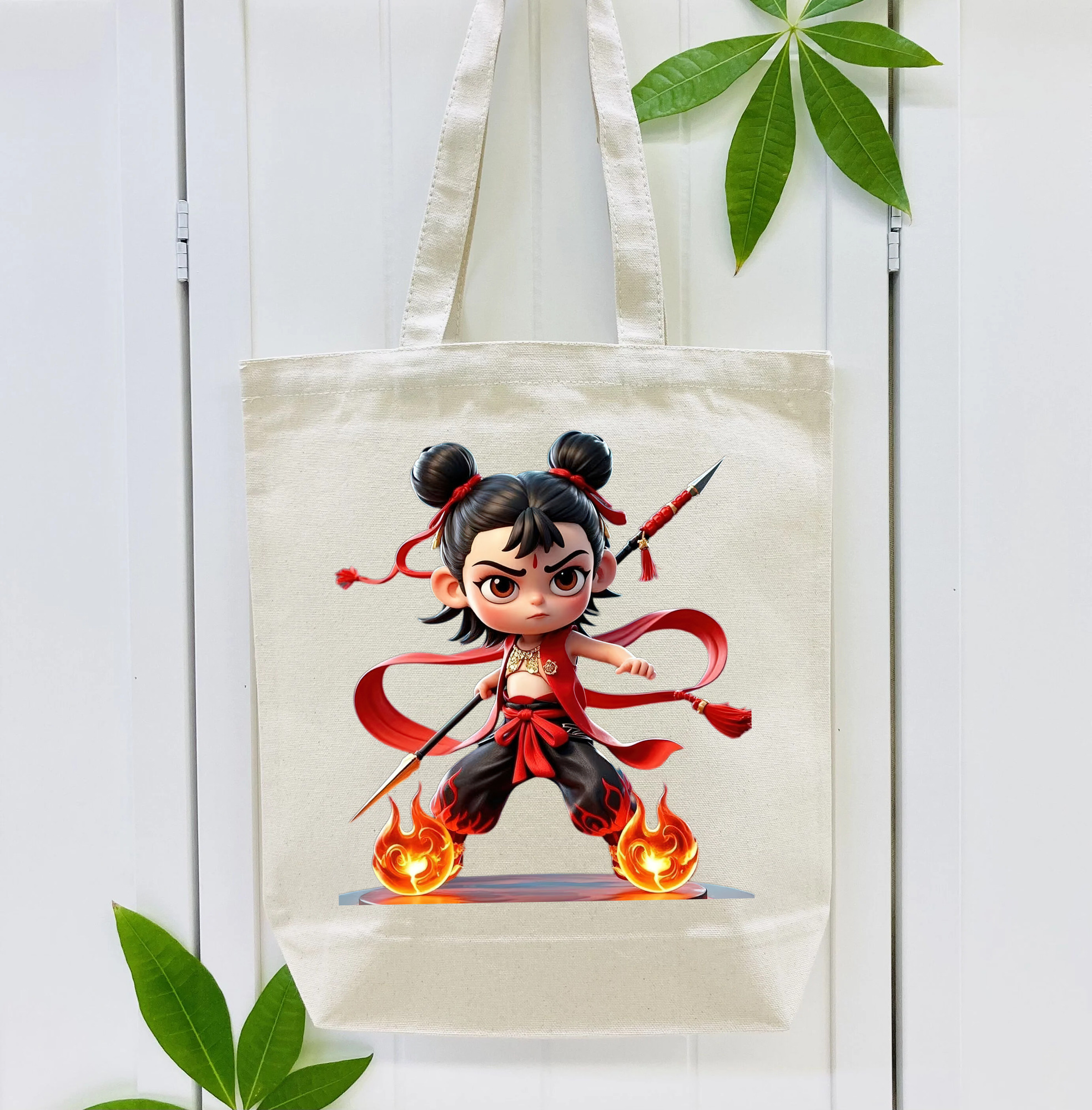 Ne Zha 2 ナタ 魔童の大暴れ 縦型キャンバス生地手提げバッグ　トートバッグ
