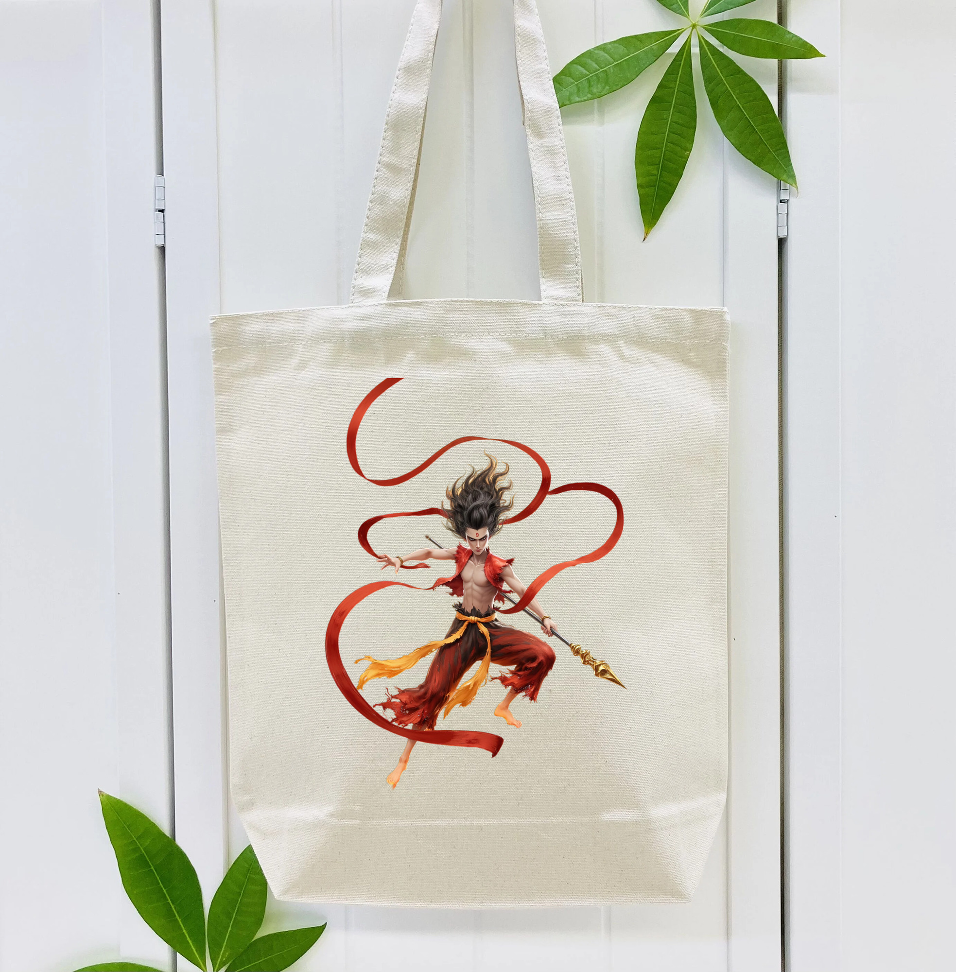 Ne Zha 2 ナタ 魔童の大暴れ 縦型キャンバス生地手提げバッグ　トートバッグ