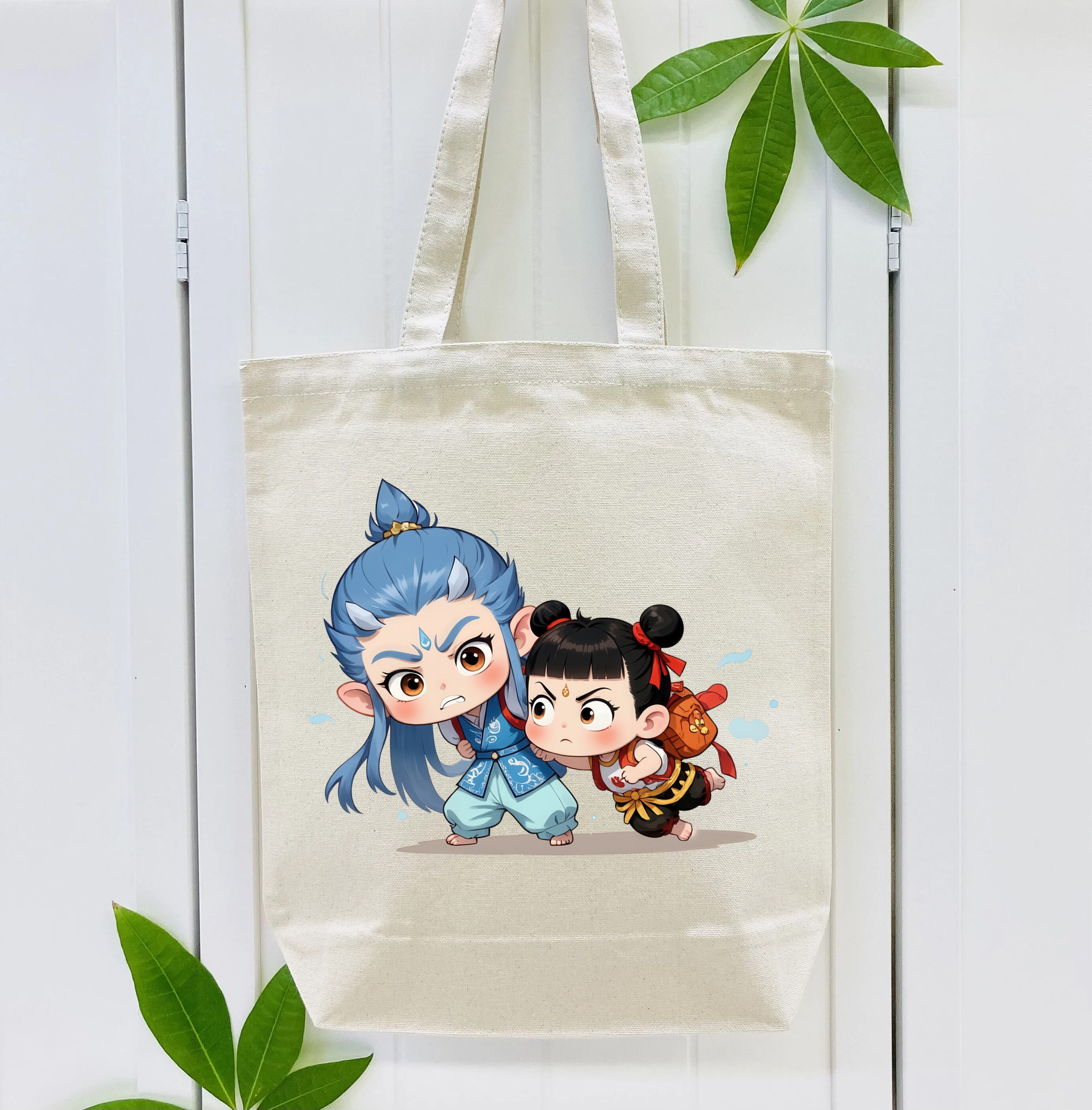 Ne Zha 2 ナタ 魔童の大暴れ 縦型キャンバス生地手提げバッグ　トートバッグ