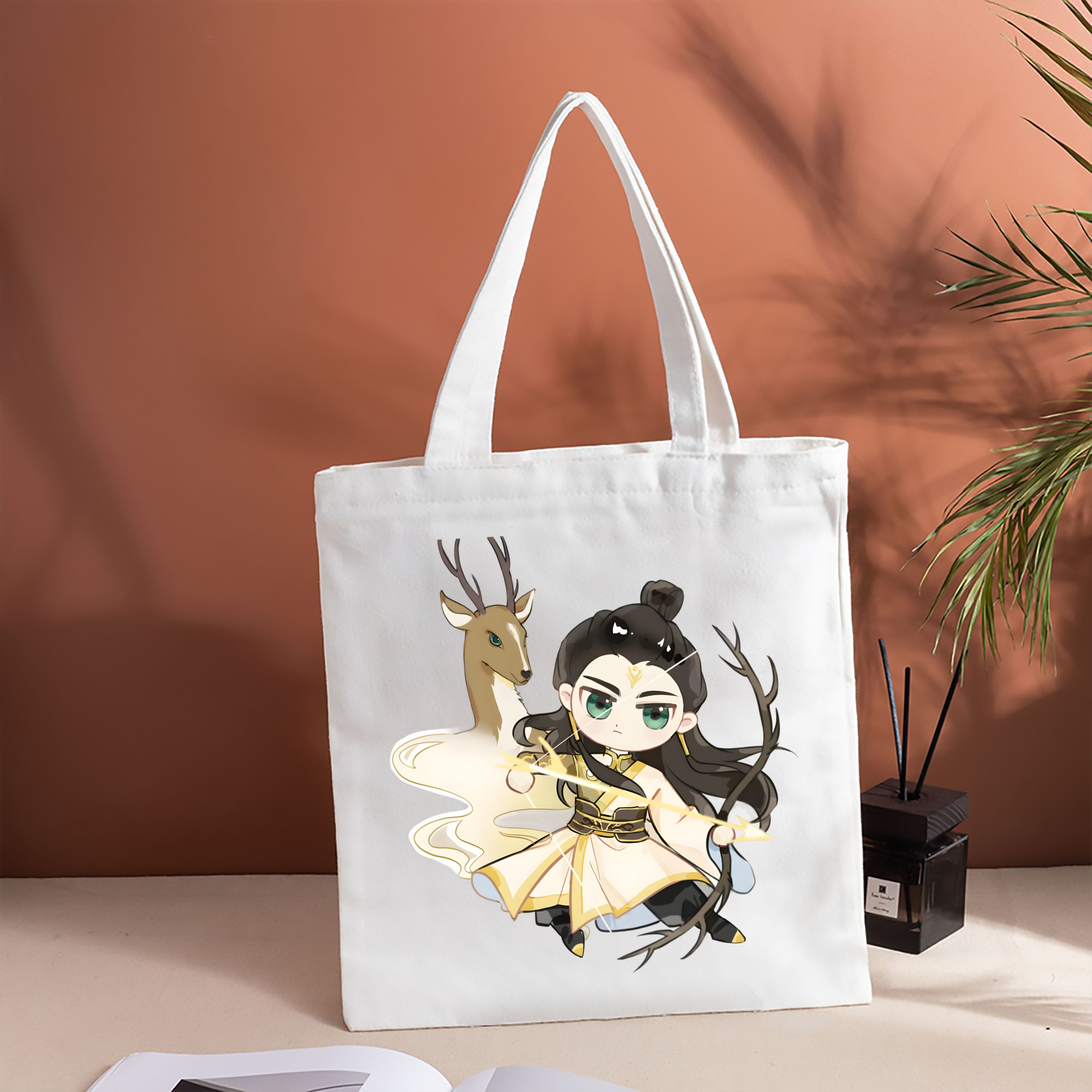 Ne Zha 2 ナタ 魔童の大暴れ 縦型キャンバス生地手提げバッグ　トートバッグ
