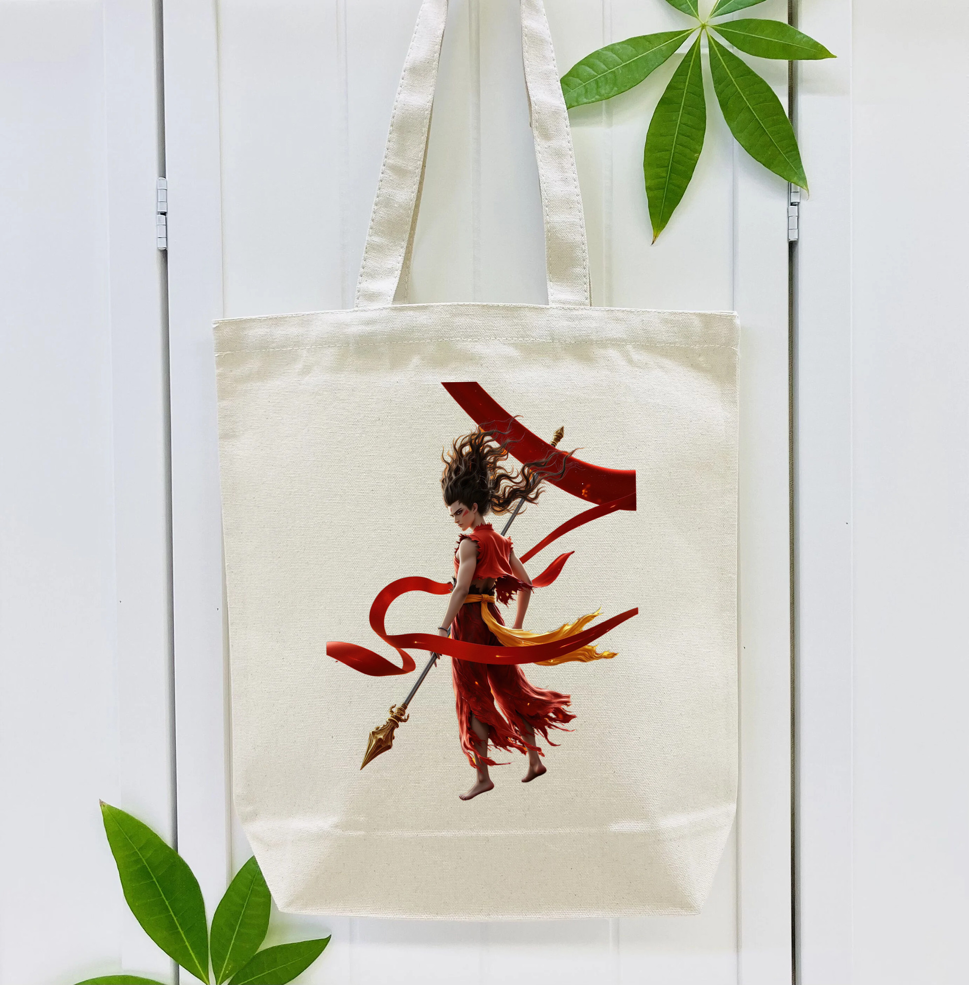 Ne Zha 2 ナタ 魔童の大暴れ 縦型キャンバス生地手提げバッグ　トートバッグ
